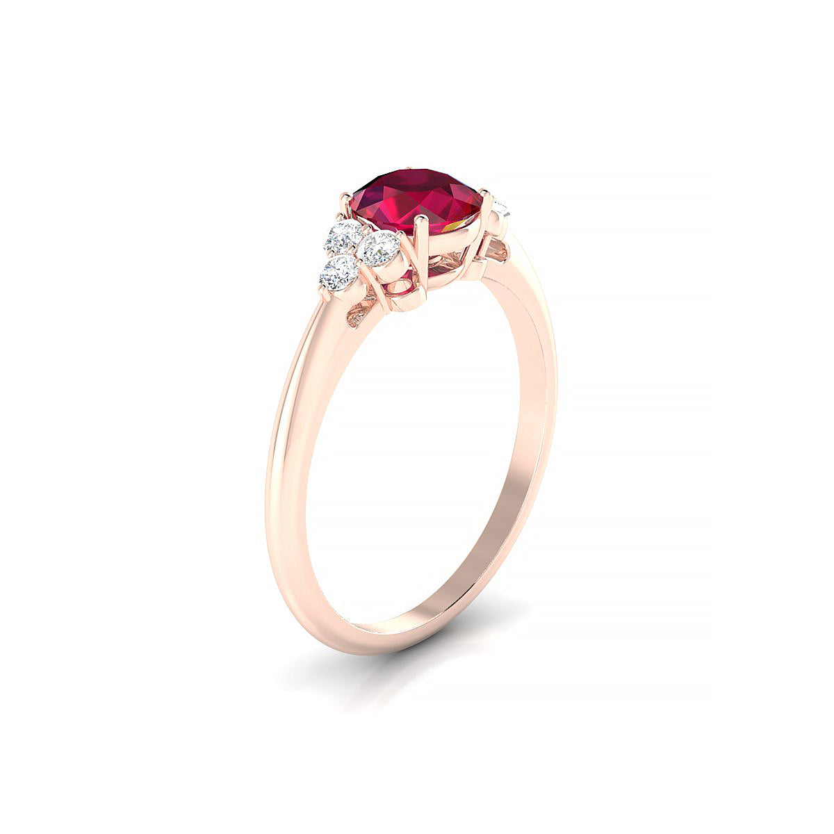 Mirage | 18k Rose Gold 6 mm Round Ruby Ring
