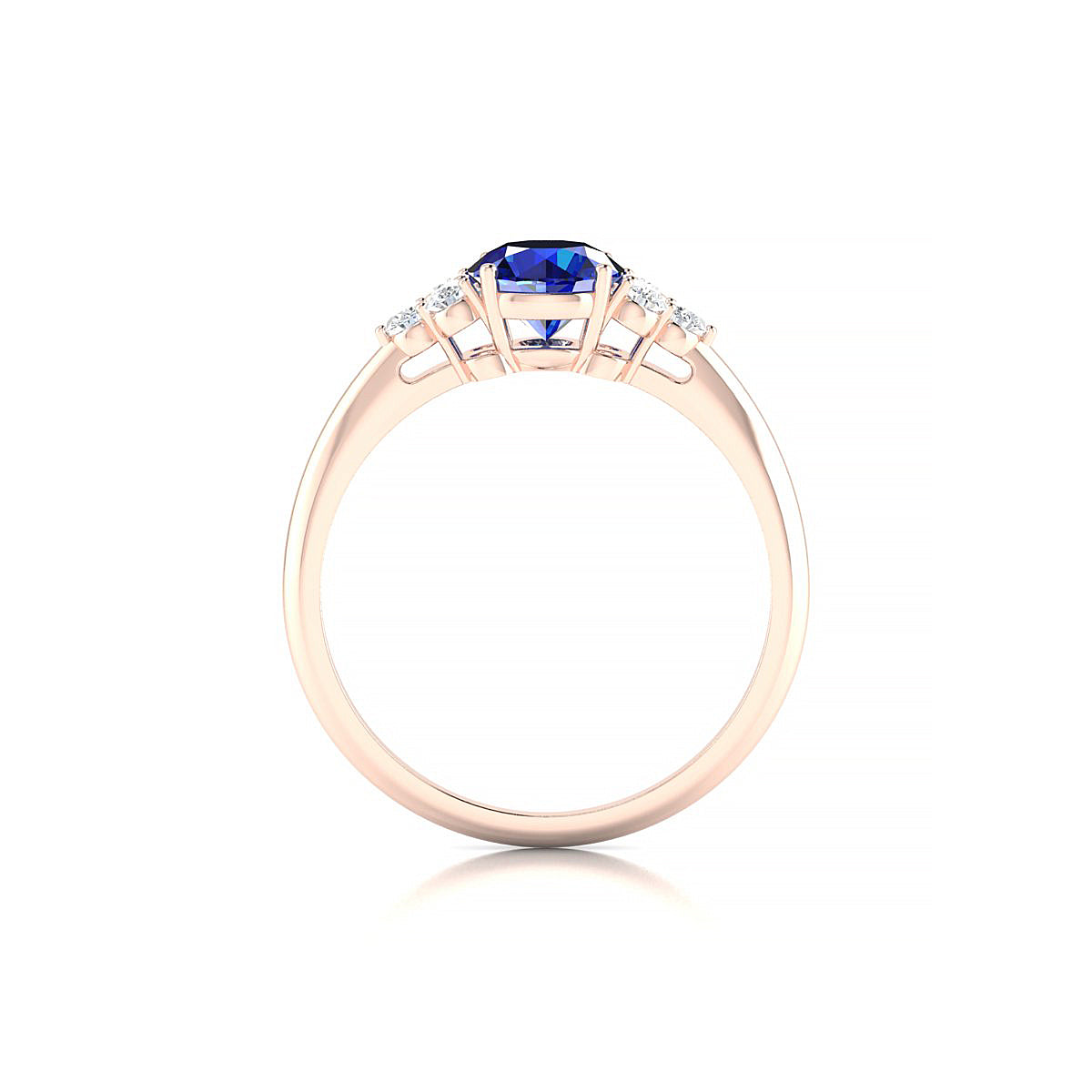 Mirage | 18k Rose Gold 6 mm Round Sapphire Ring