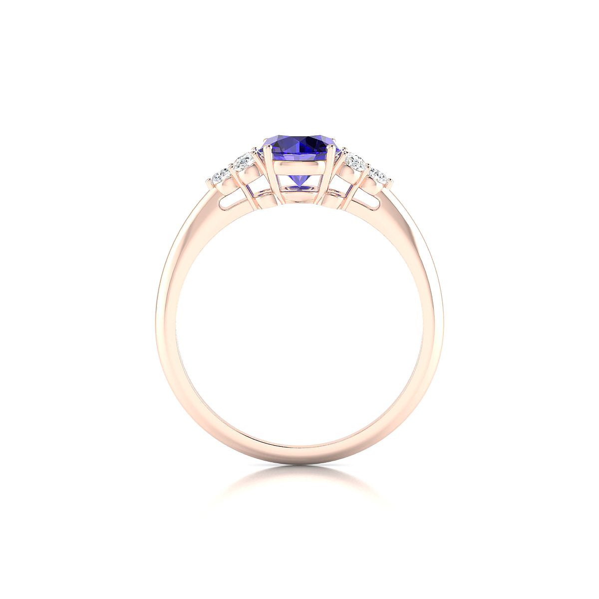 Mirage | 18k Rose Gold 6 mm Round Tanzanite Ring