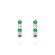 Nova | Boucles d'oreilles Créoles Émeraude & Diamant Rond
