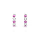 Nova | Round Pink Sapphire & Diamond Hoop Earrings