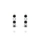 Nova | Boucles d'oreilles Créoles Diamant Noir & Diamant Rond
