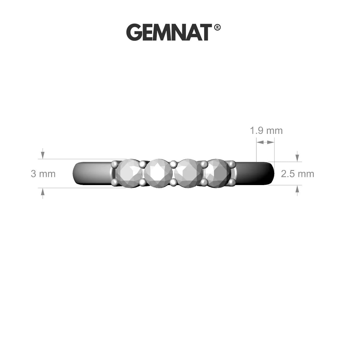 Passion | 18k Rose Gold 3 mm Round Emerald Ring