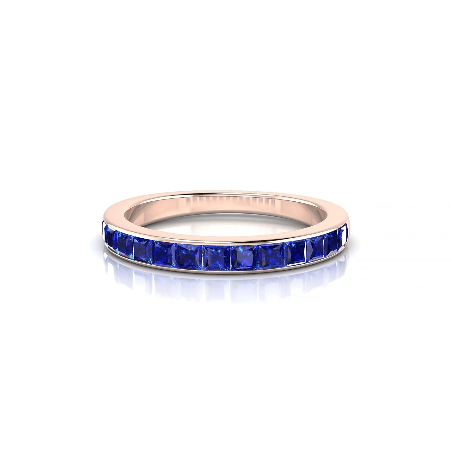 Poise | 18k Rose Gold 2 mm Princess Sapphire Ring