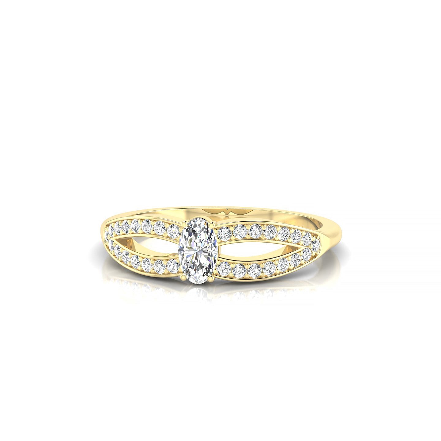 Prestige | 18k Yellow Gold 5 x 3 mm Oval Diamond Ring