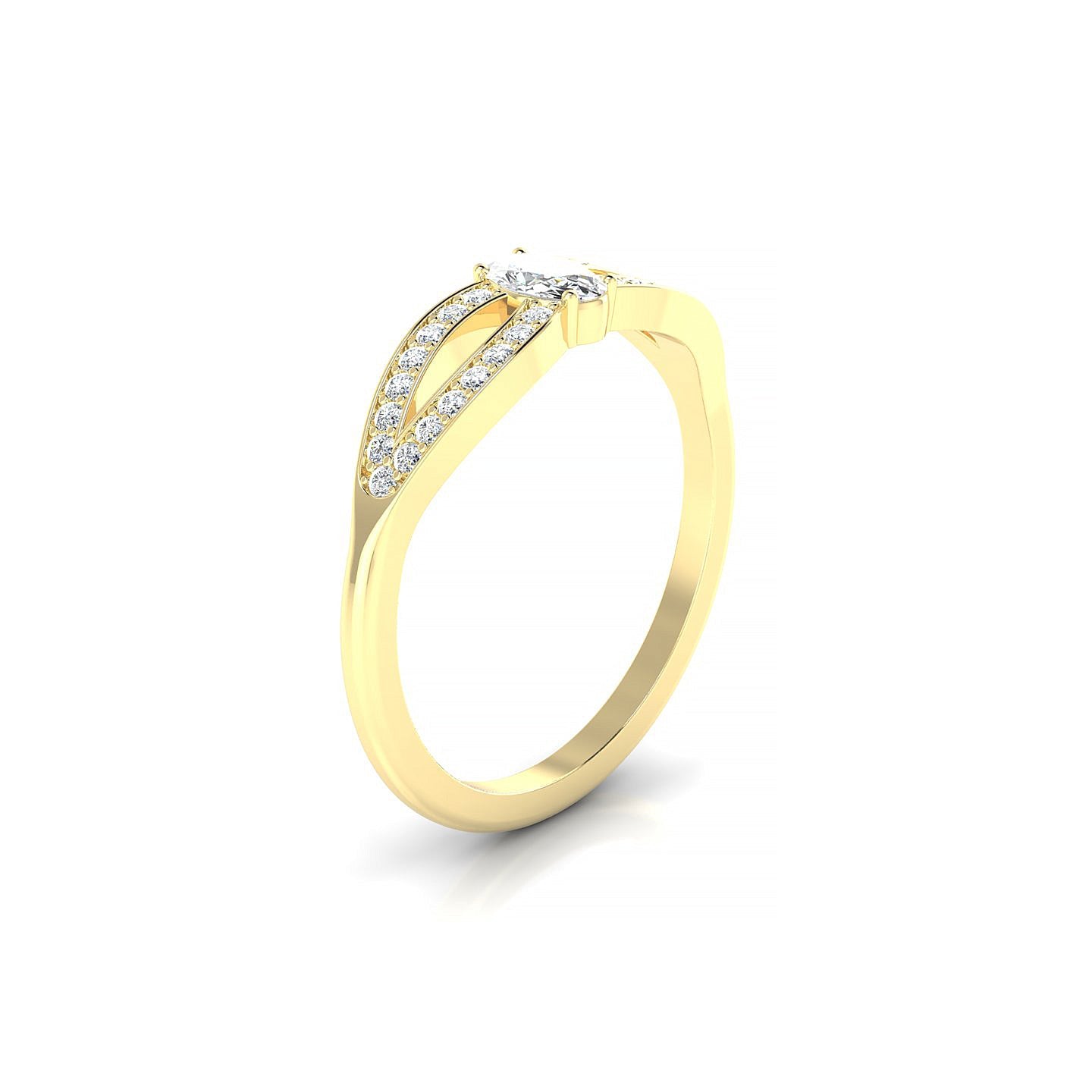 Prestige | 18k Yellow Gold 5 x 3 mm Oval Diamond Ring