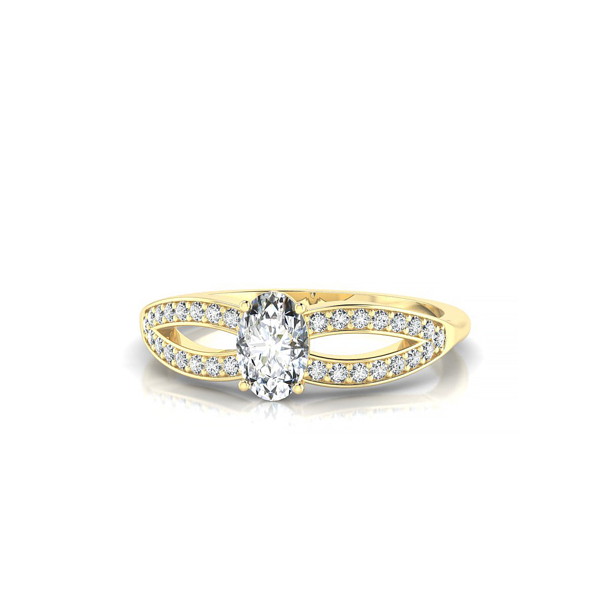 Prestige | 18k Yellow Gold 6 x 4 mm Oval Diamond Ring