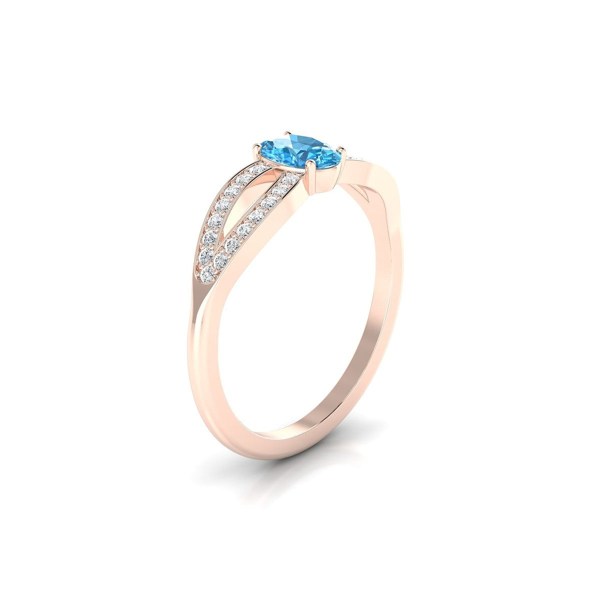 Prestige | 18k Rose Gold 6 x 4 mm Oval Topaz Ring