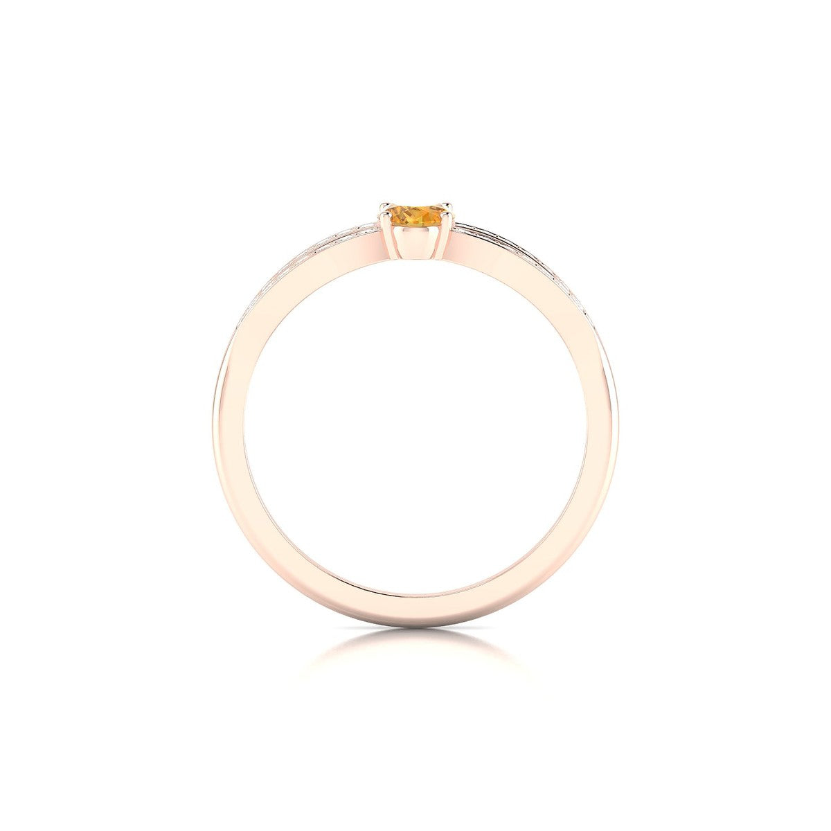 Prestige | 18k Rose Gold 6 x 4 mm Oval Citrine Ring