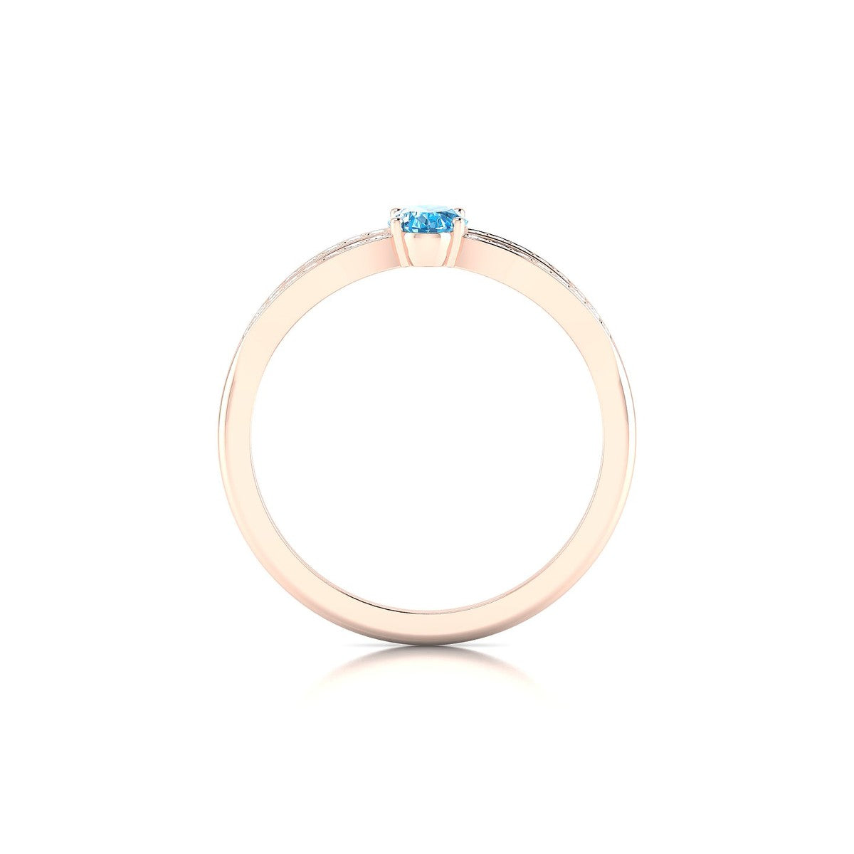 Prestige | 18k Rose Gold 6 x 4 mm Oval Topaz Ring