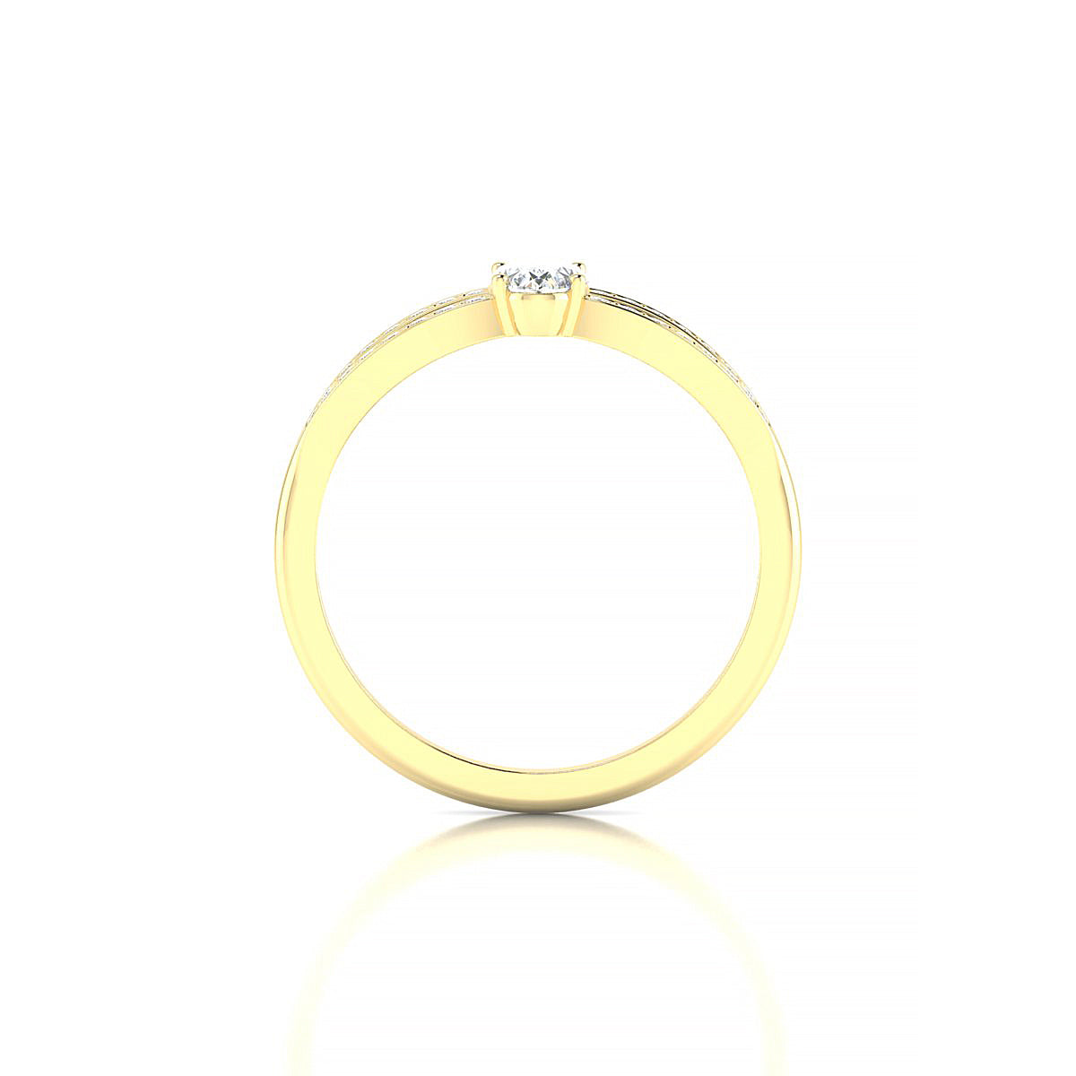 Prestige | 18k Yellow Gold 6 x 4 mm Oval Diamond Ring
