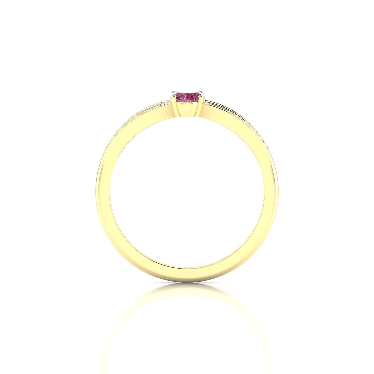 Prestige | 18k Yellow Gold 6 x 4 mm Oval Rhodolite Ring