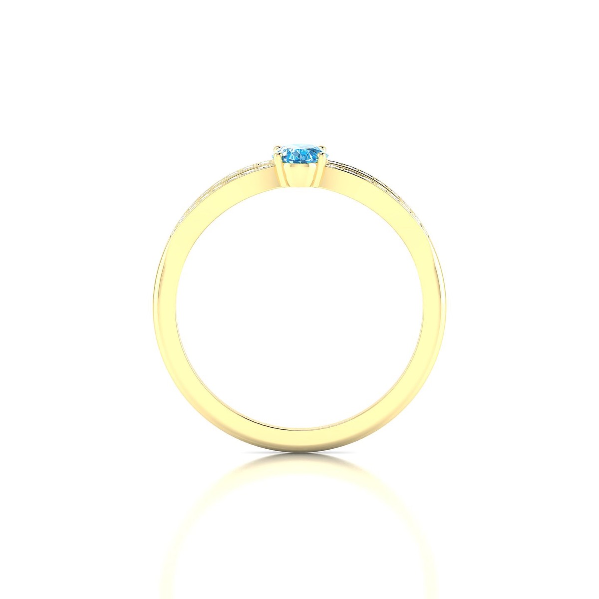 Prestige | 18k Yellow Gold 6 x 4 mm Oval Topaz Ring