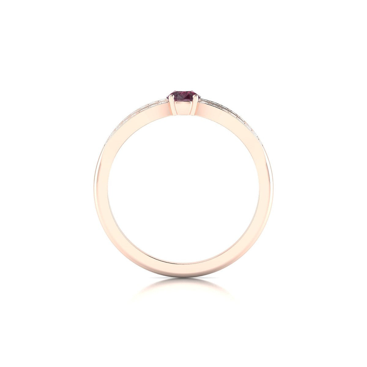 Prestige | 18k Rose Gold 6 x 4 mm Pear Rhodolite Ring