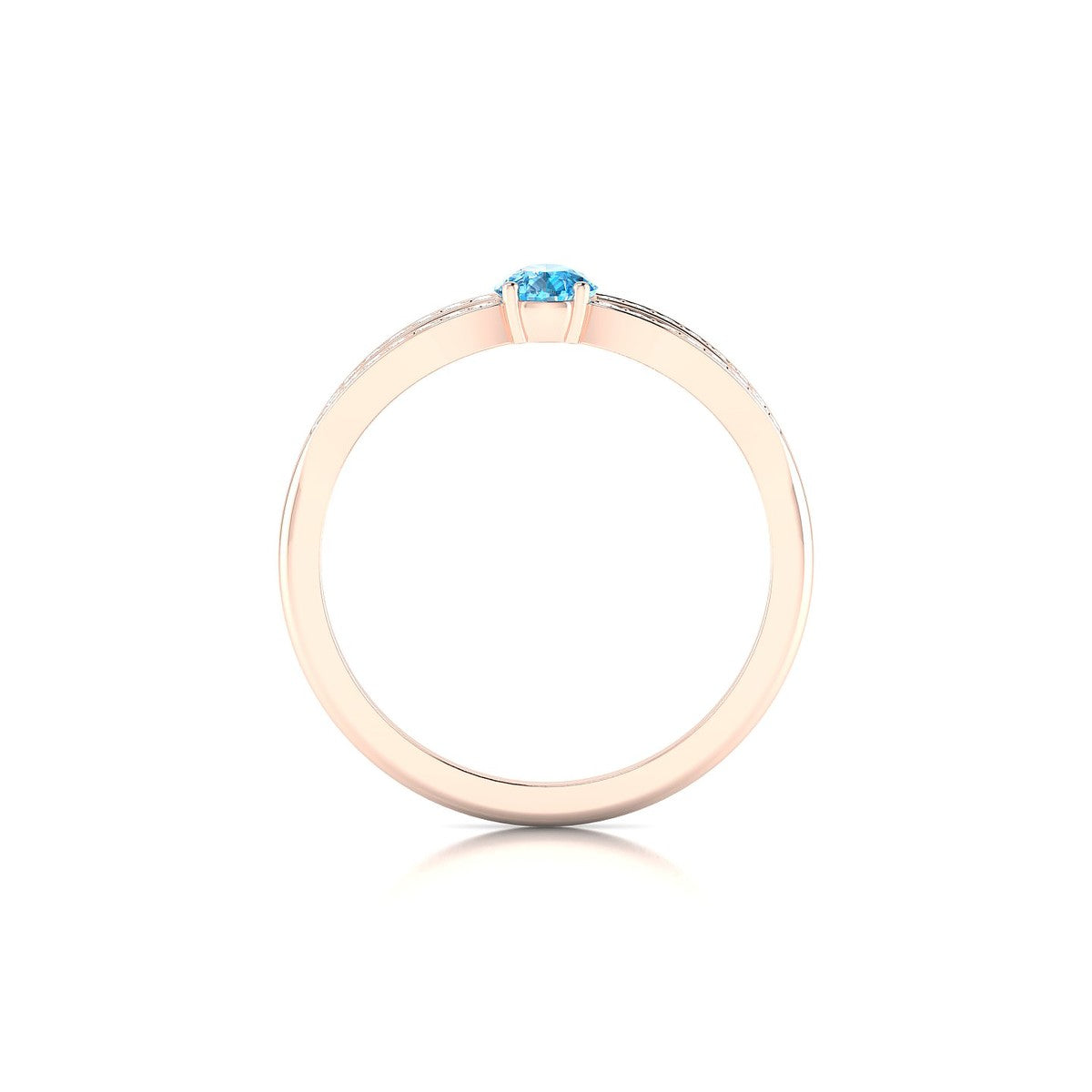 Prestige | 18k Rose Gold 6 x 4 mm Pear Topaz Ring