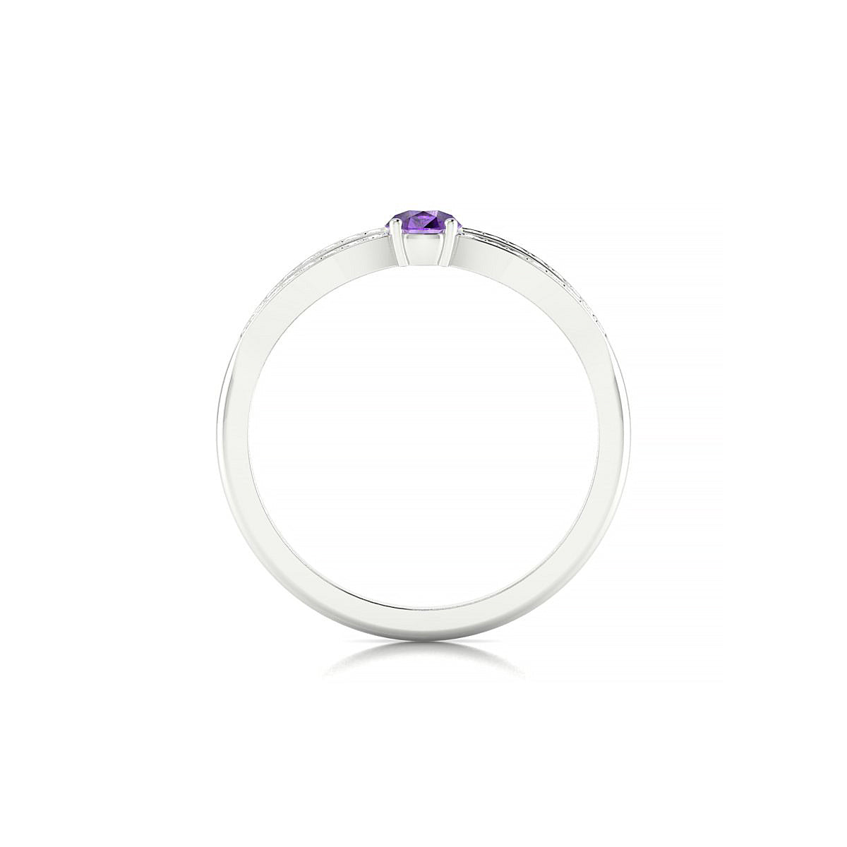 Prestige | 18k White Gold 6 x 4 mm Pear Amethyst Ring
