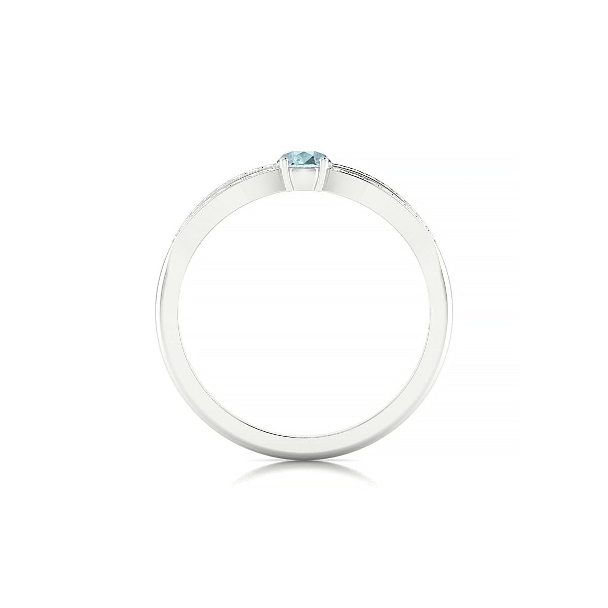 Prestige | 18k White Gold 6 x 4 mm Pear Aquamarine Ring