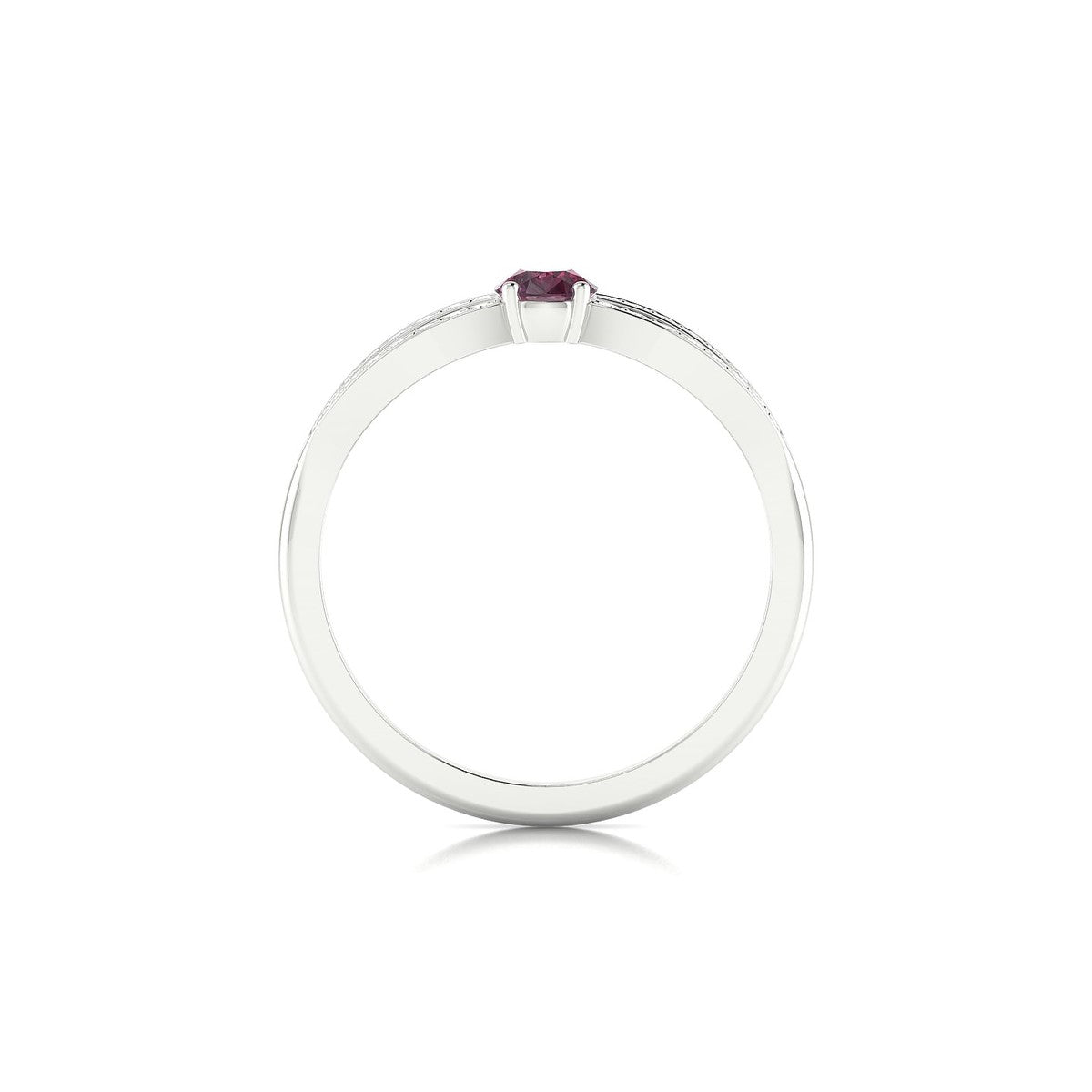 Prestige | 18k White Gold 6 x 4 mm Pear Rhodolite Ring