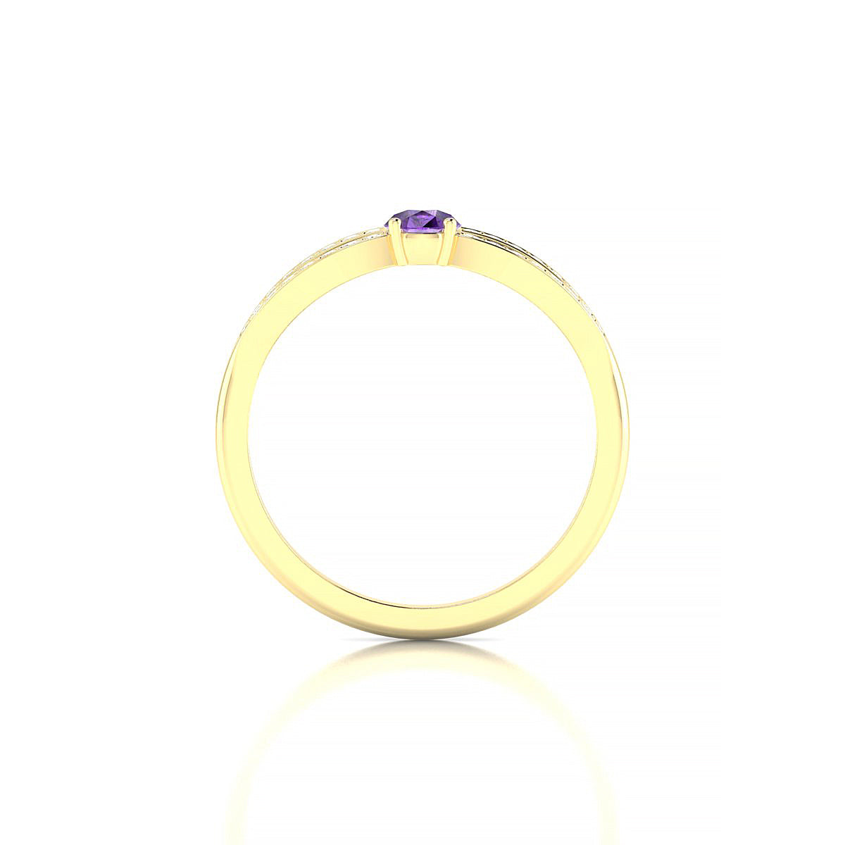 Prestige | 18k Yellow Gold 6 x 4 mm Pear Amethyst Ring