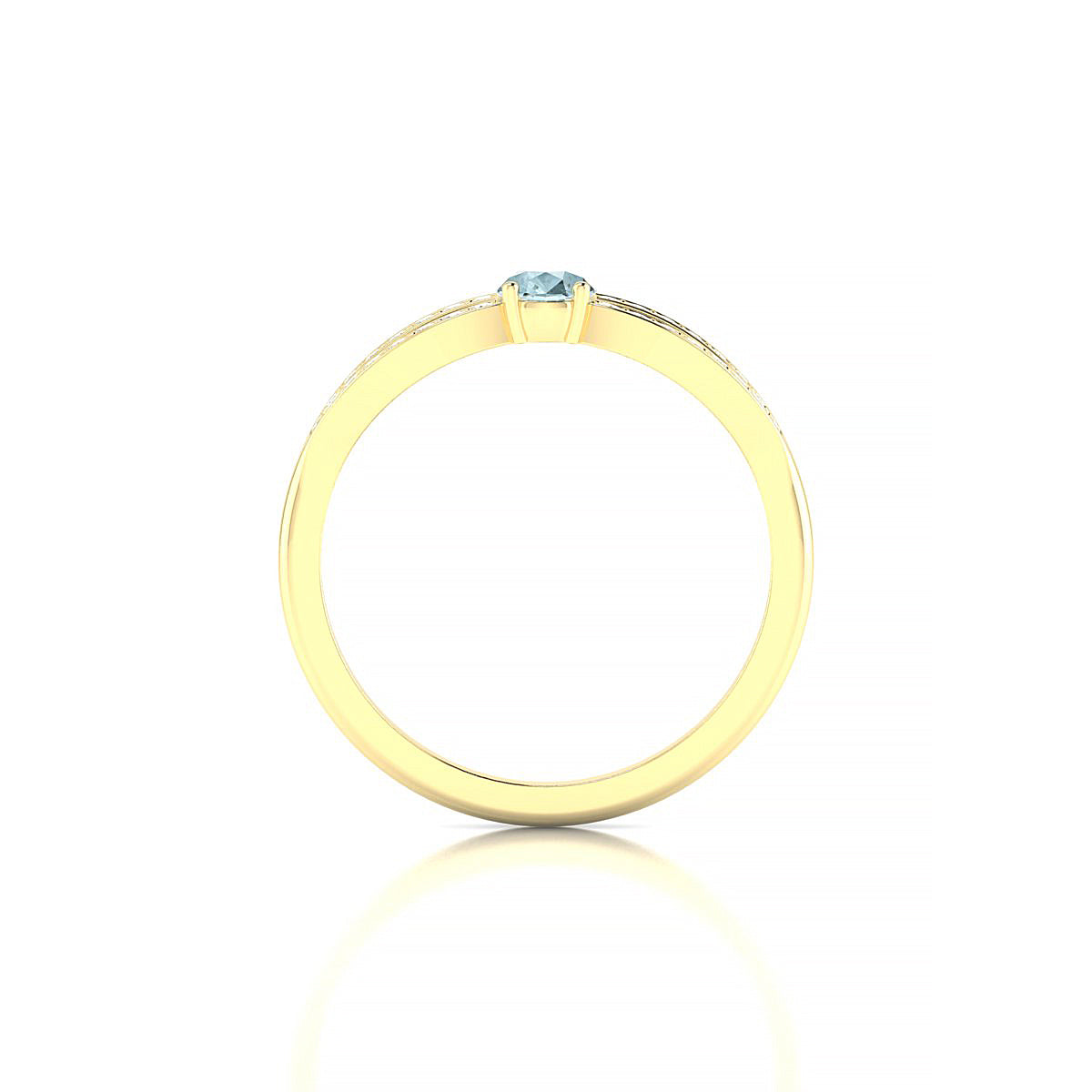 Prestige | 18k Yellow Gold 6 x 4 mm Pear Aquamarine Ring