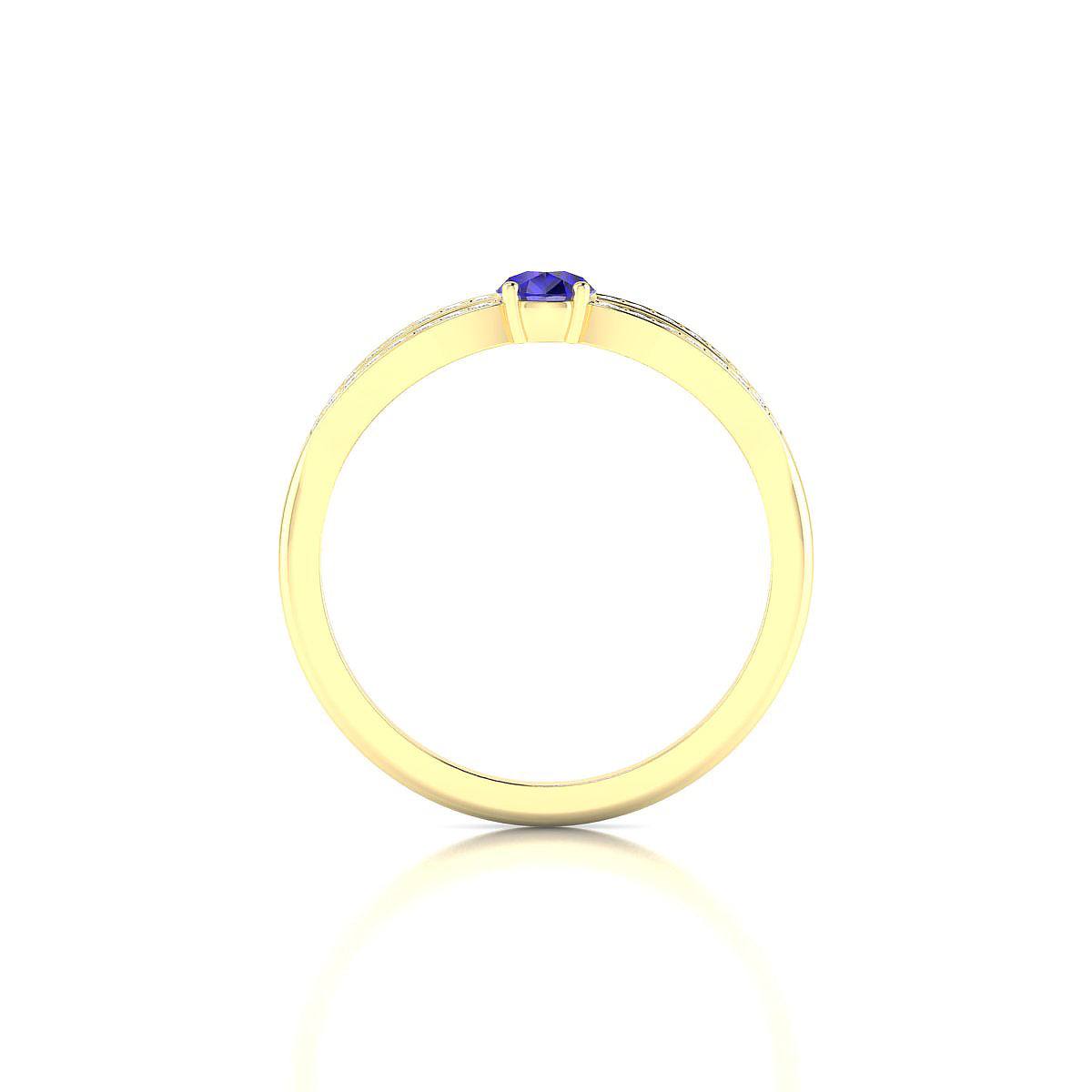 Prestige | 18k Yellow Gold 6 x 4 mm Pear Tanzanite Ring