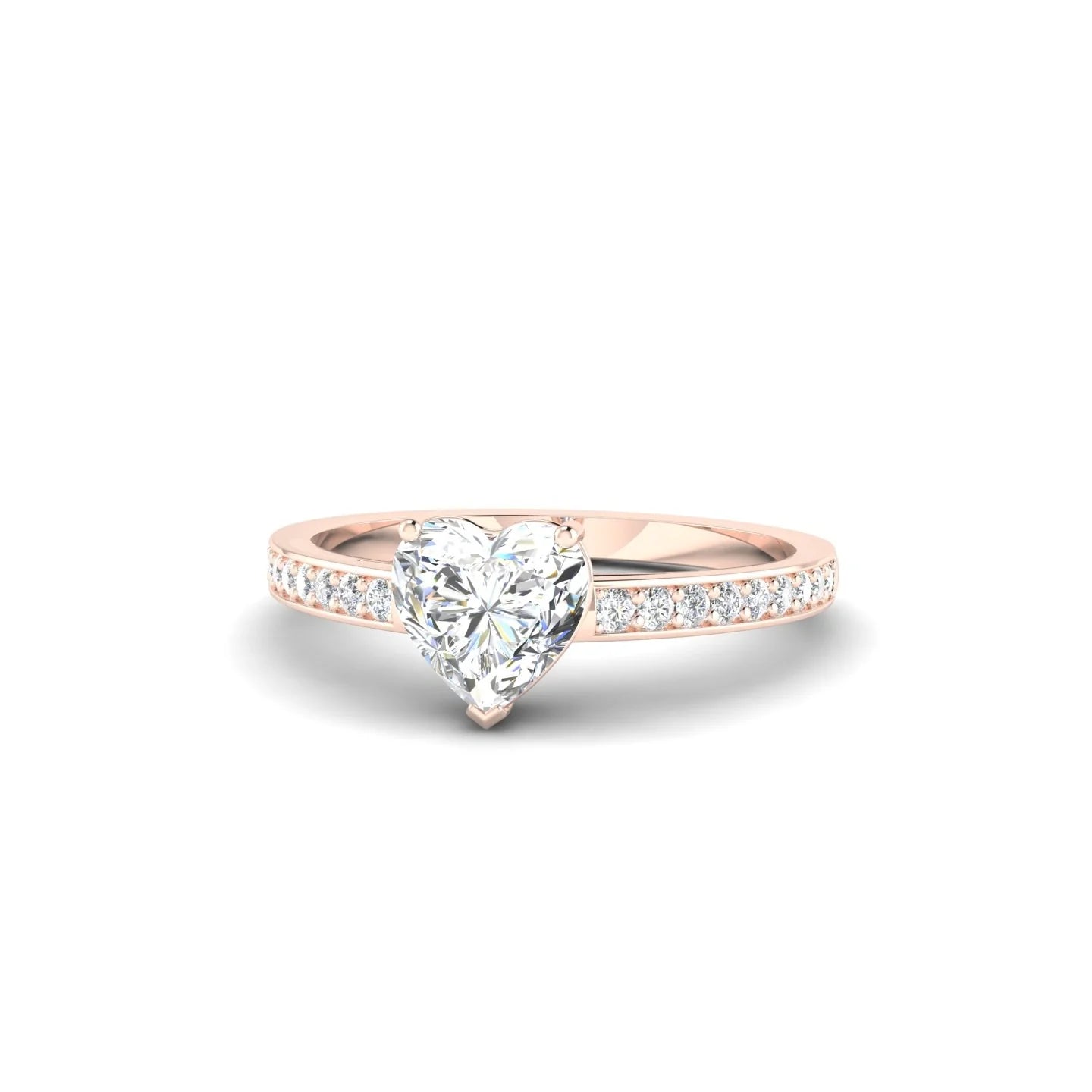 Promise | 18k Rose Gold 5.5 mm Heart Diamond Ring