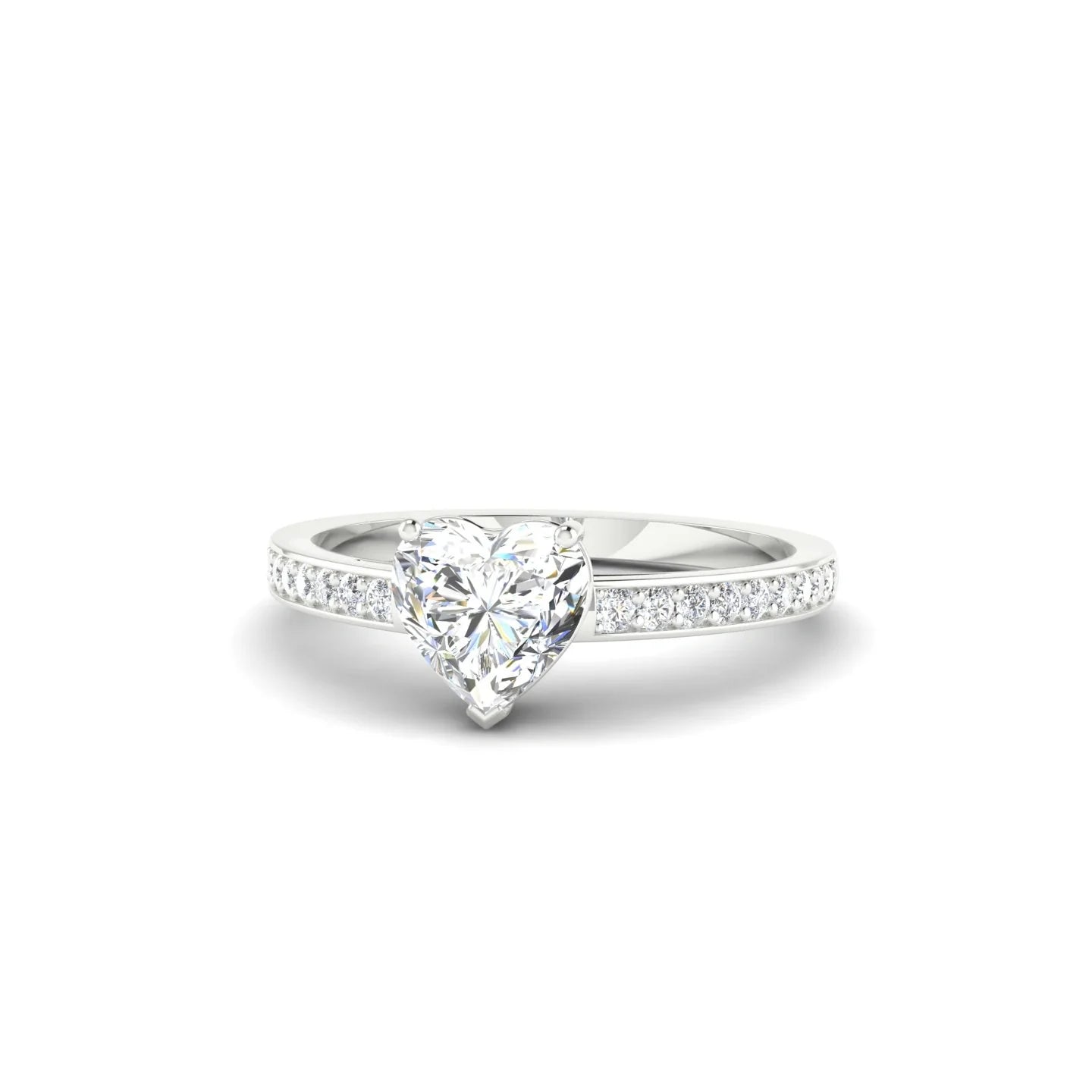 Promise | 18k White Gold 5.5 mm Heart Diamond Ring