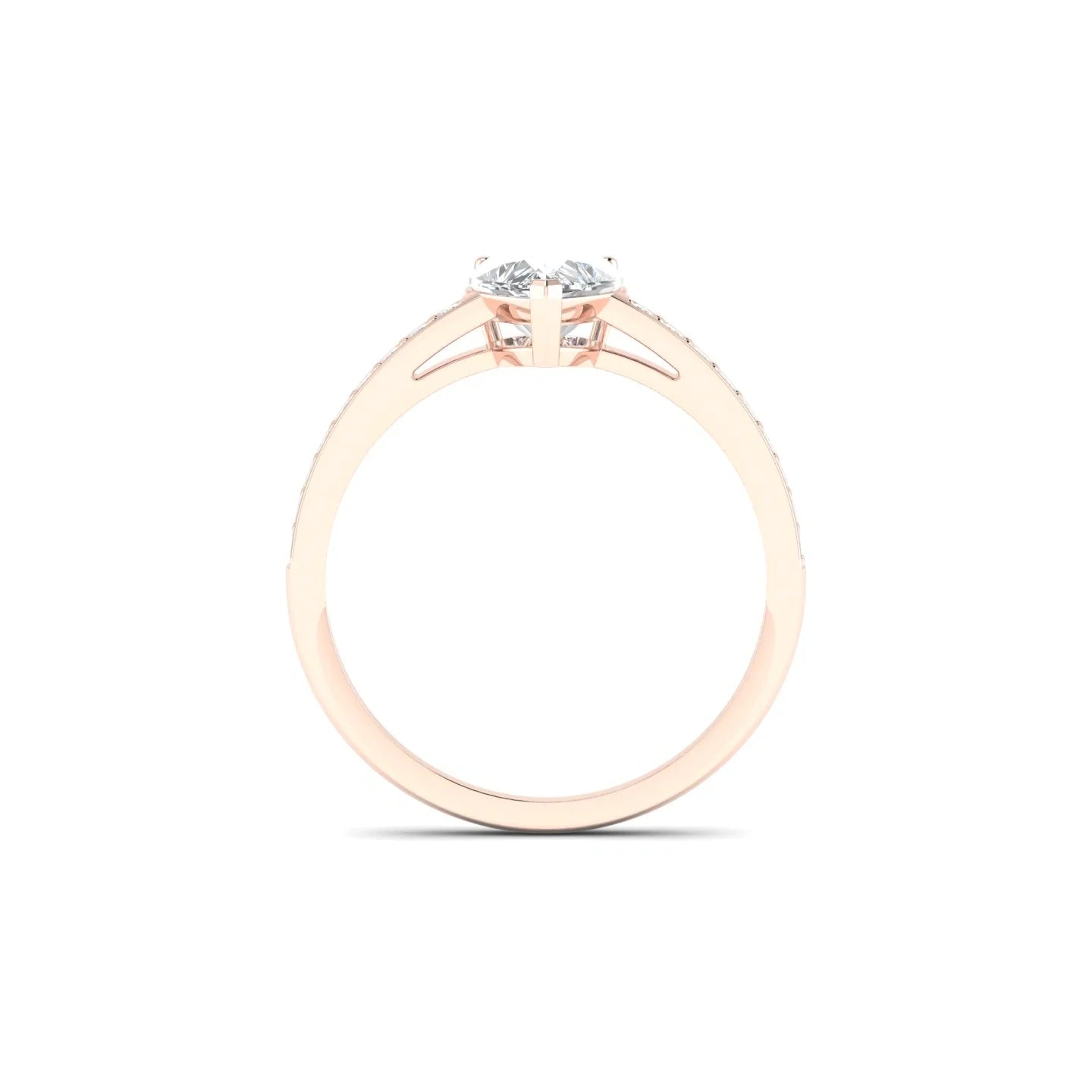 Promise | 18k Rose Gold 5.5 mm Heart Diamond Ring