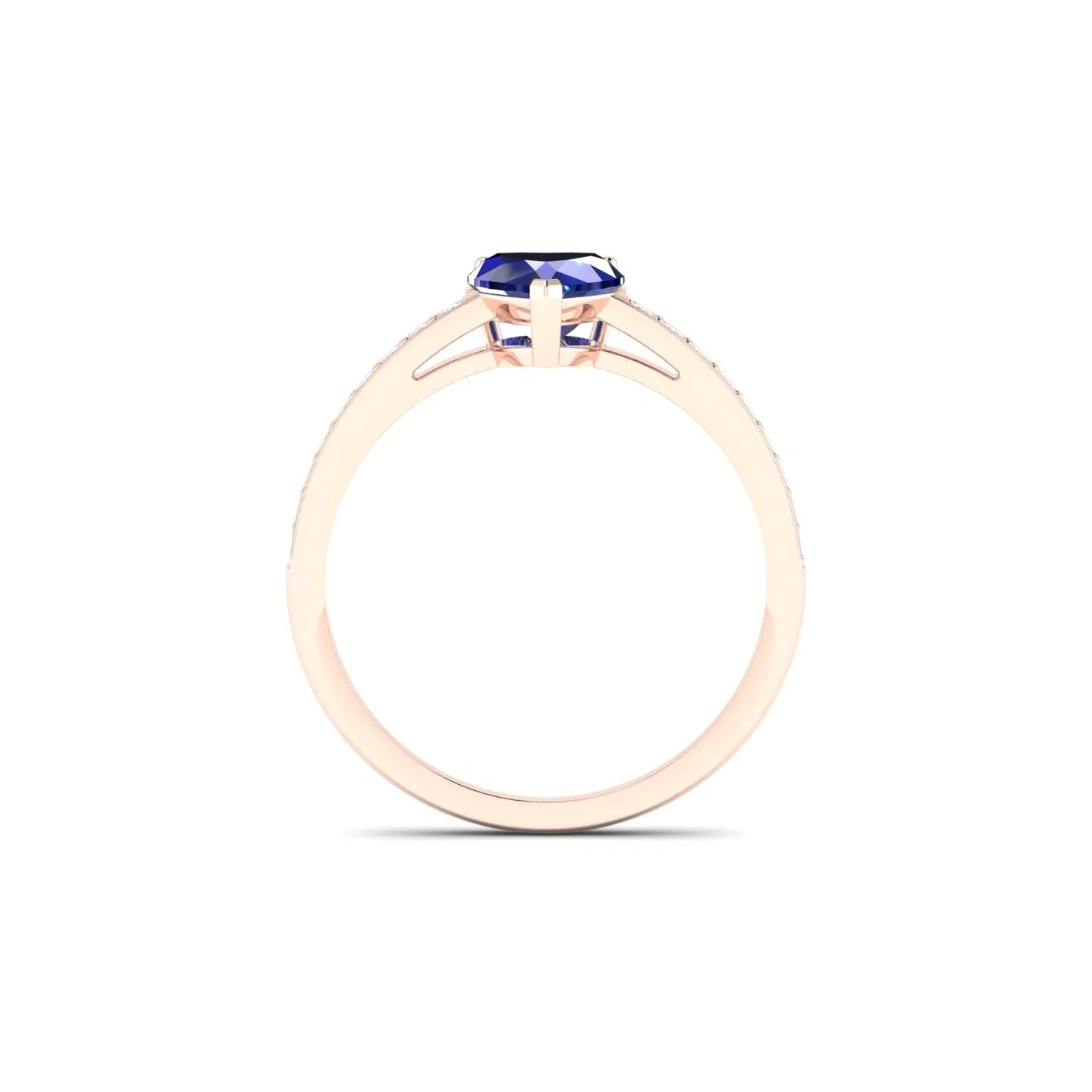 Promise | 18k Rose Gold 5.5 mm Heart Sapphire Ring