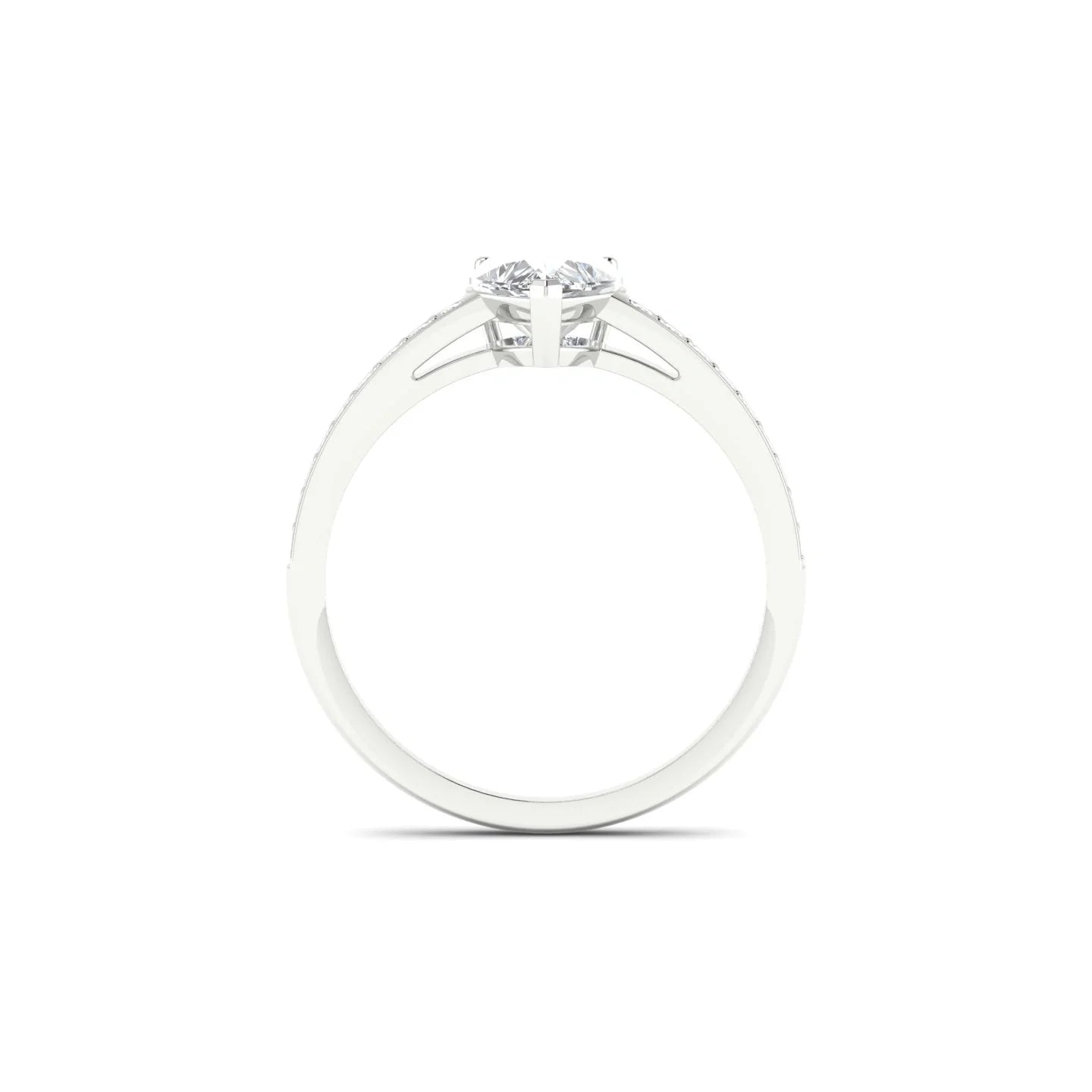 Promise | 18k White Gold 5.5 mm Heart Diamond Ring
