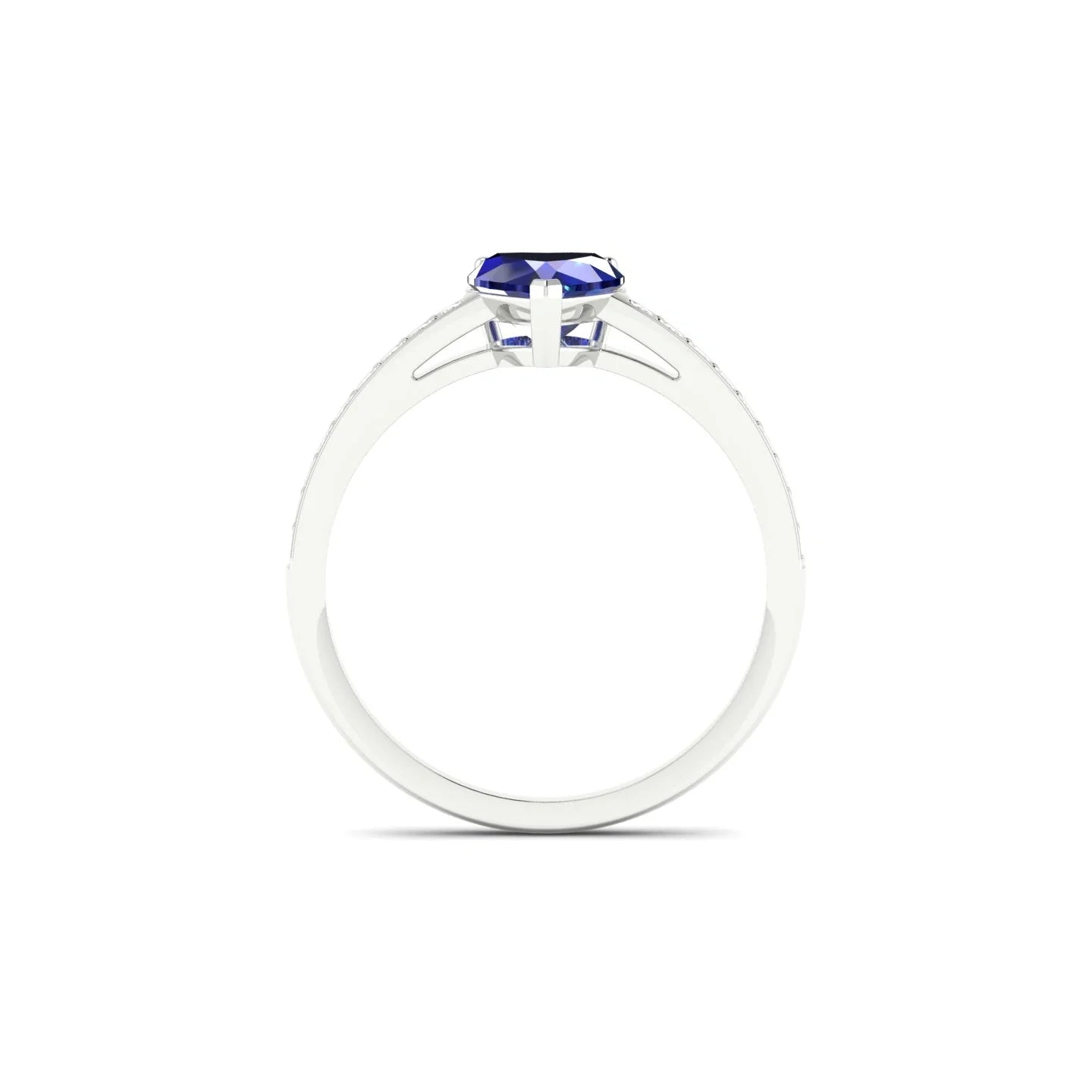 Promise | 18k White Gold 5.5 mm Heart Sapphire Ring
