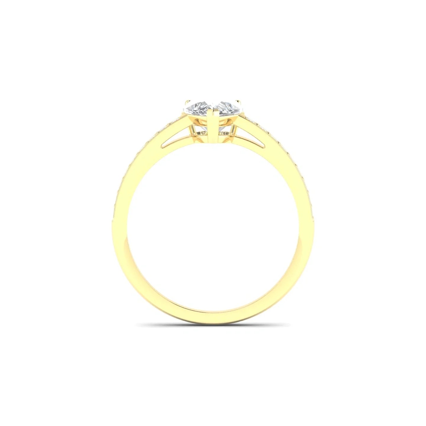Promise | 18k Yellow Gold 5.5 mm Heart Diamond Ring