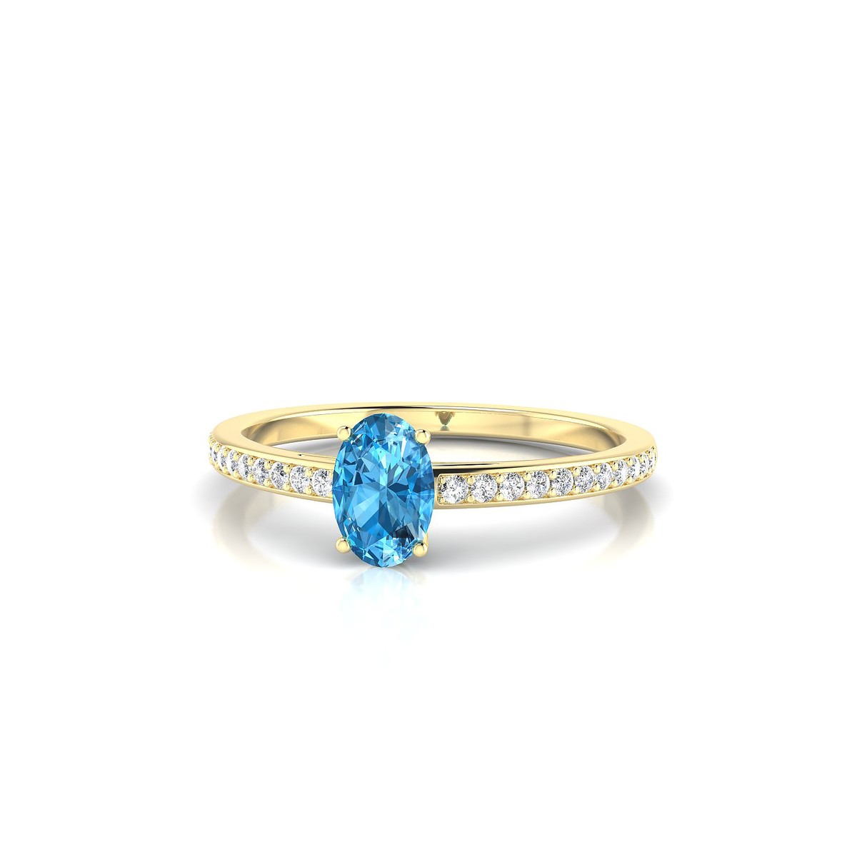 Promise | 18k Yellow Gold 6 x 4 mm Oval Topaz Ring