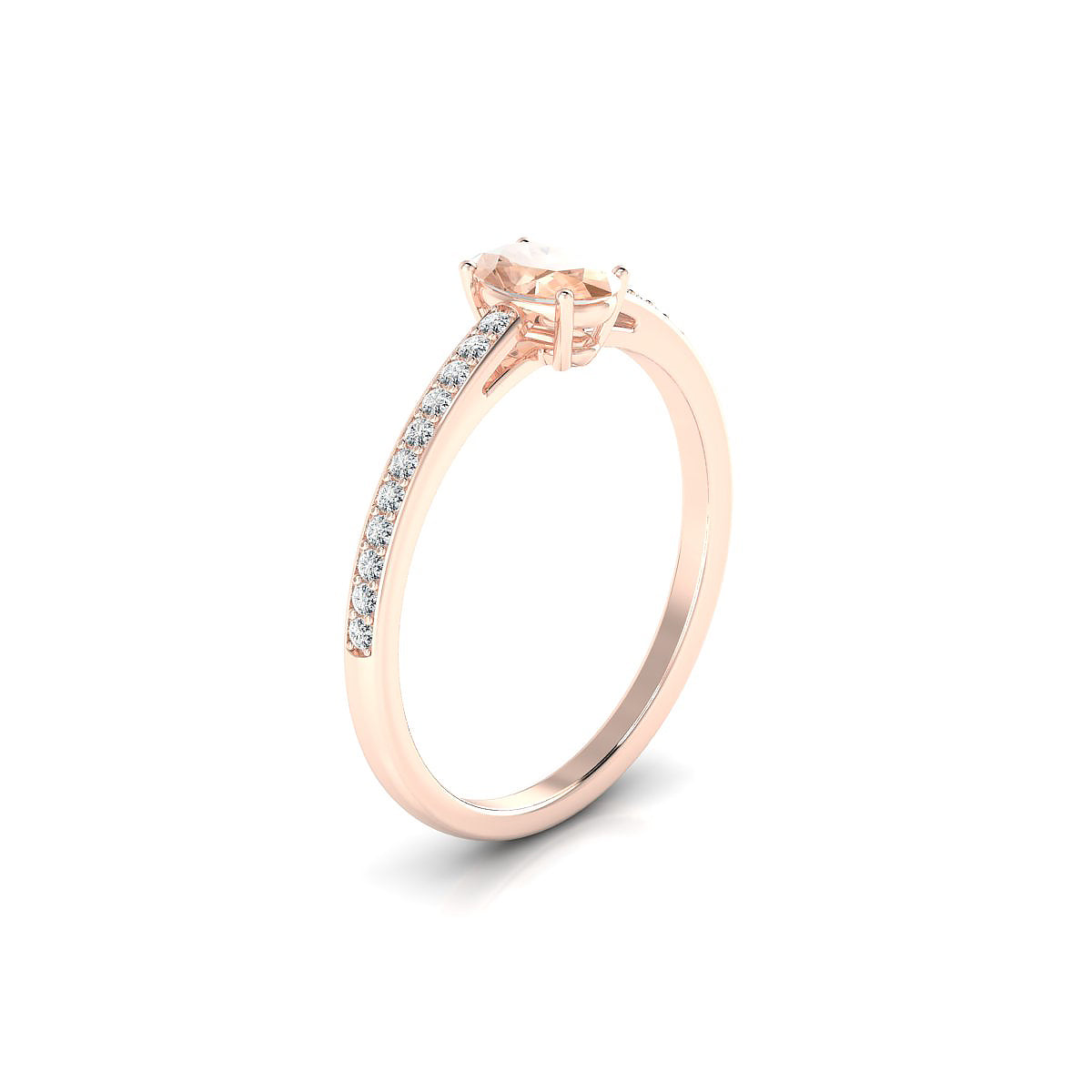 Promise | 18k Rose Gold 6 x 4 mm Oval Morganite Ring
