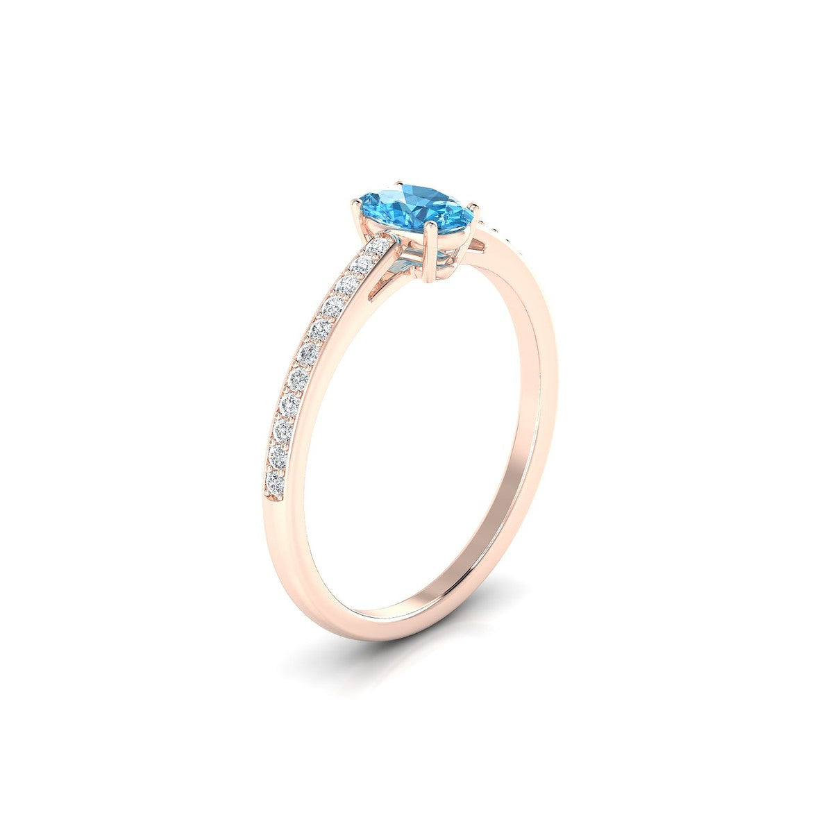 Promise | 18k Rose Gold 6 x 4 mm Oval Topaz Ring