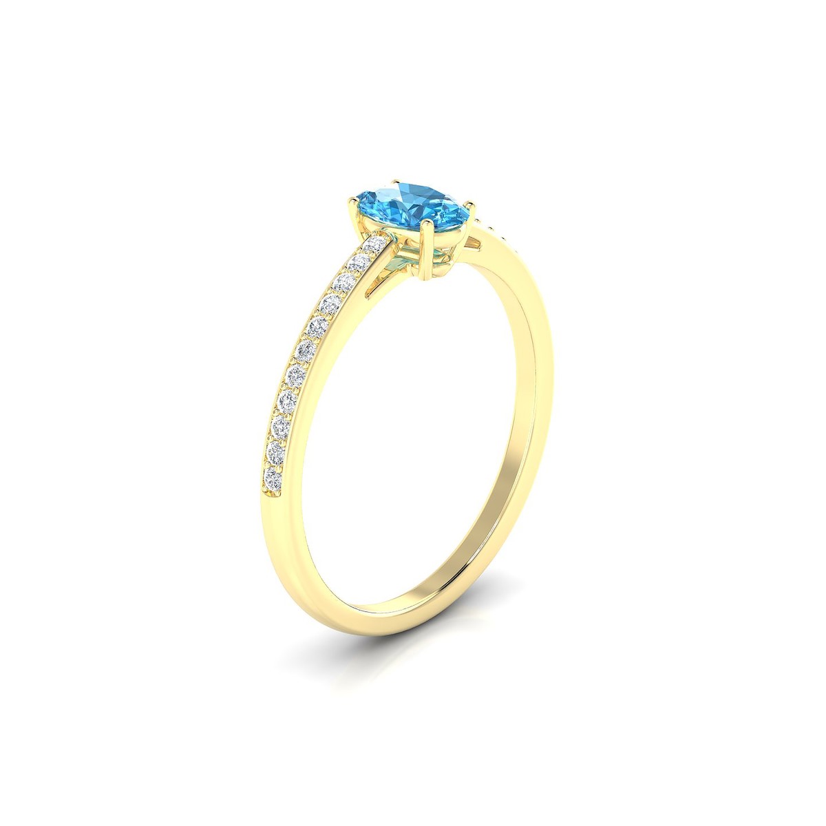 Promise | 18k Yellow Gold 6 x 4 mm Oval Topaz Ring