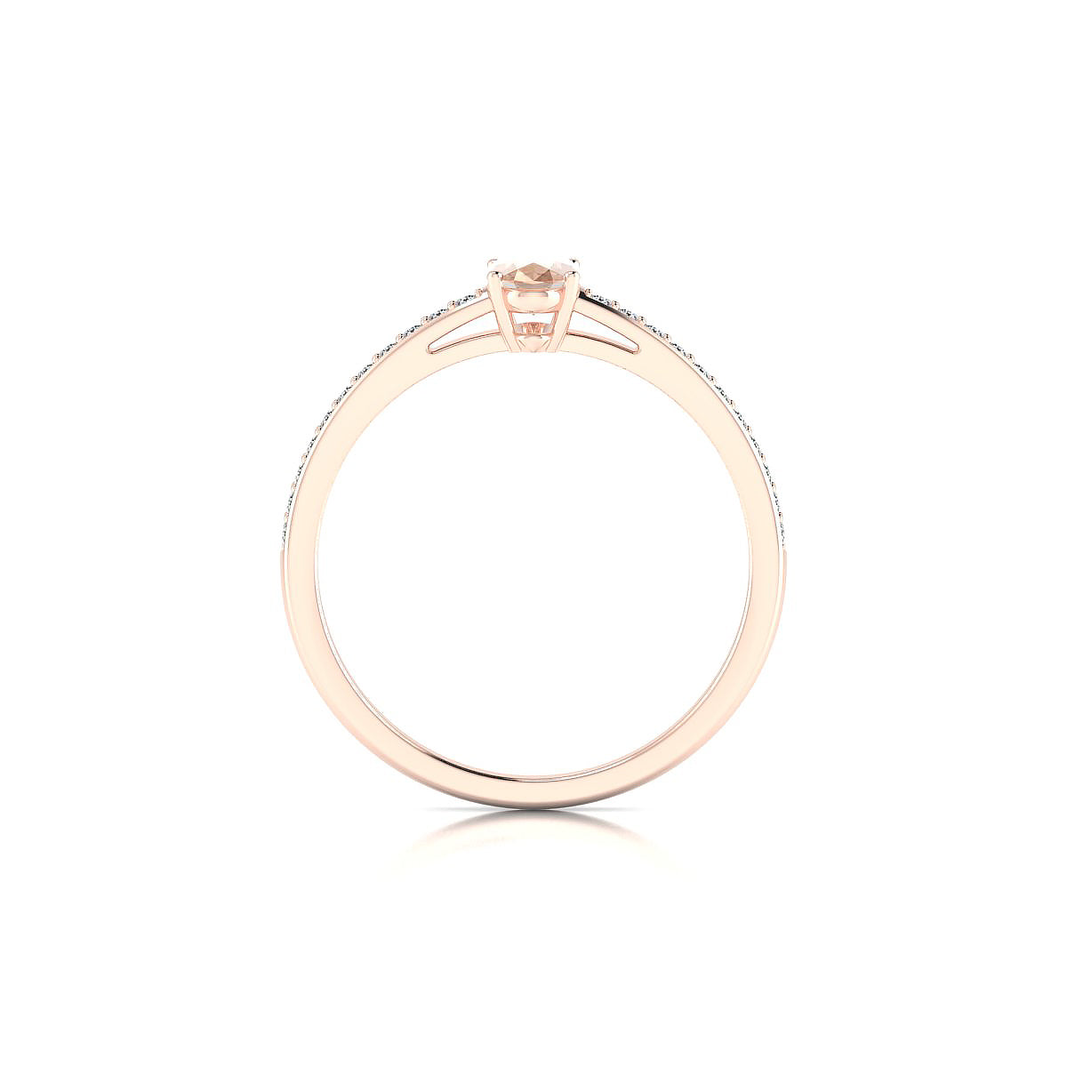 Promise | 18k Rose Gold 6 x 4 mm Oval Morganite Ring