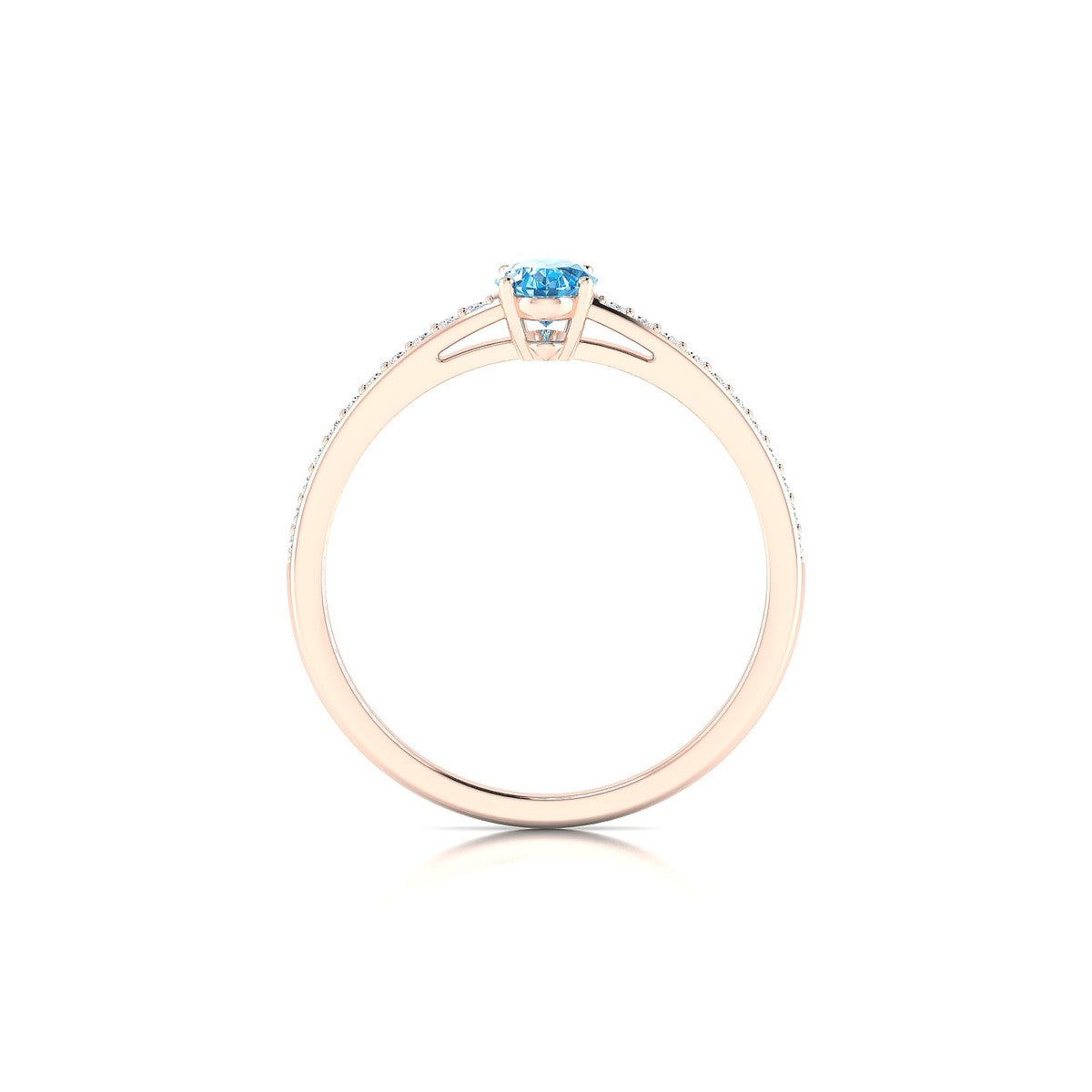 Promise | 18k Rose Gold 6 x 4 mm Oval Topaz Ring