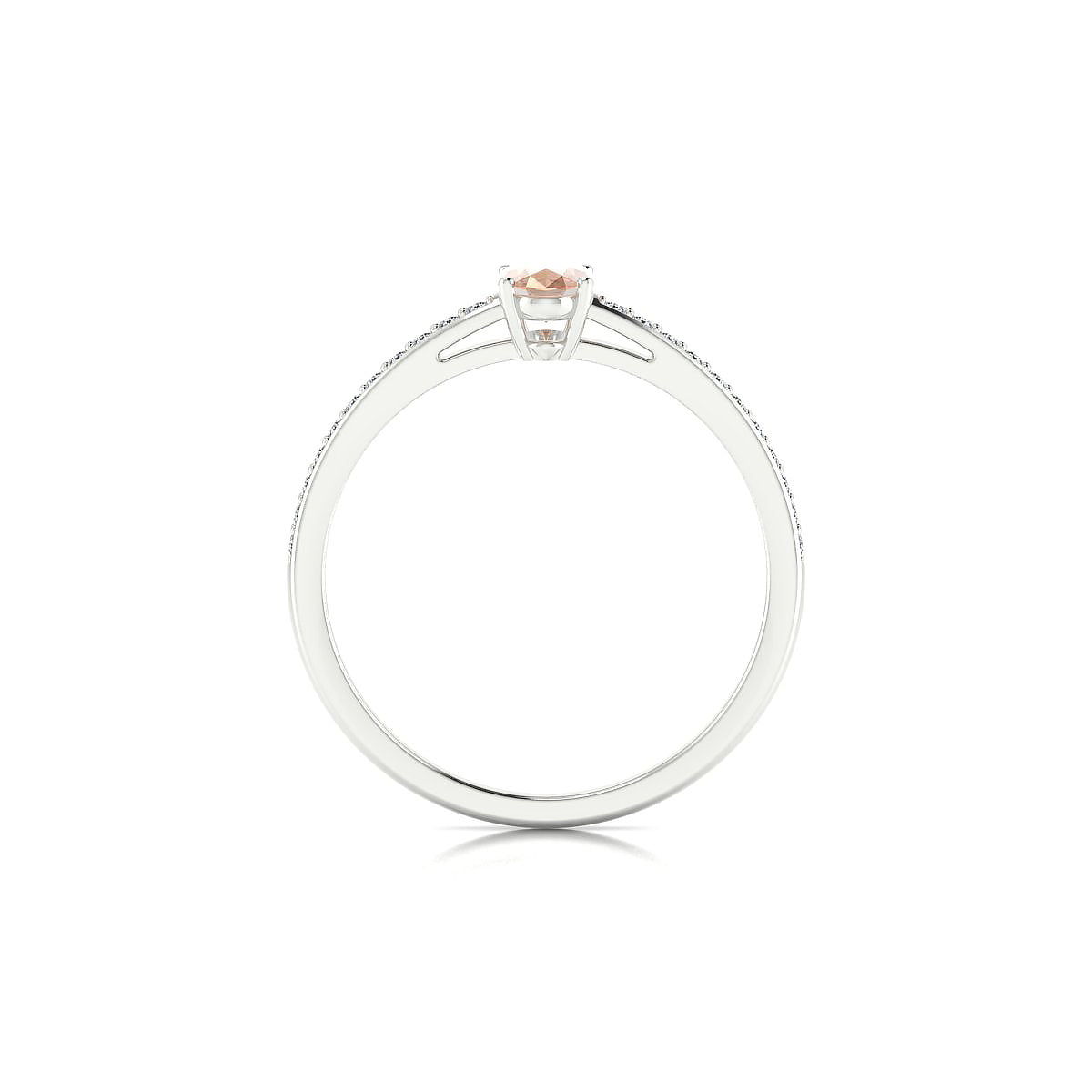 Promise | 18k White Gold 6 x 4 mm Oval Morganite Ring