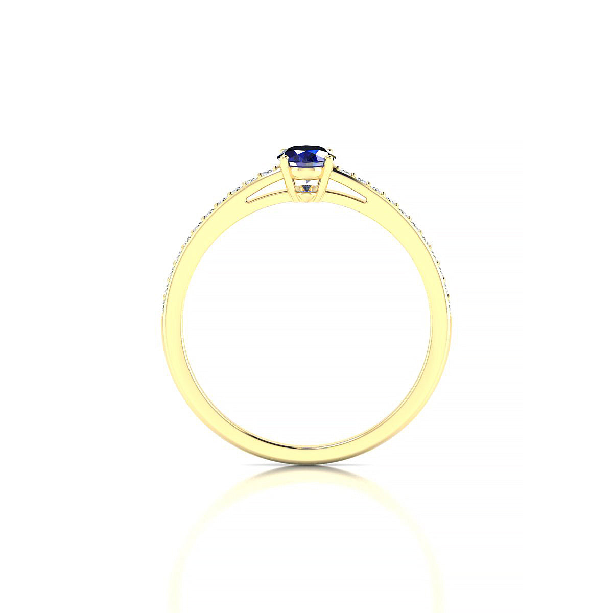 Promise | 18k Yellow Gold 6 x 4 mm Oval Sapphire Ring