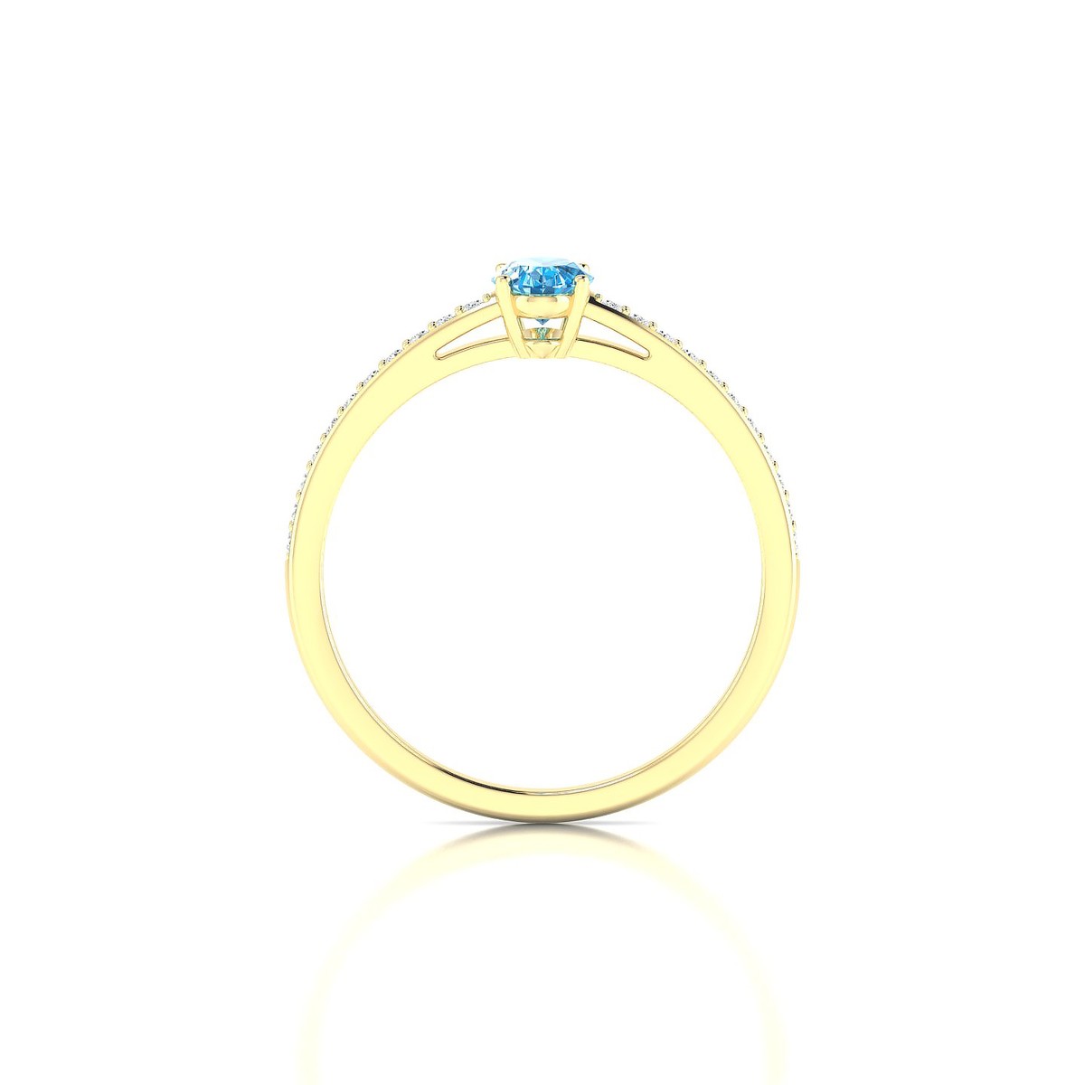 Promise | 18k Yellow Gold 6 x 4 mm Oval Topaz Ring