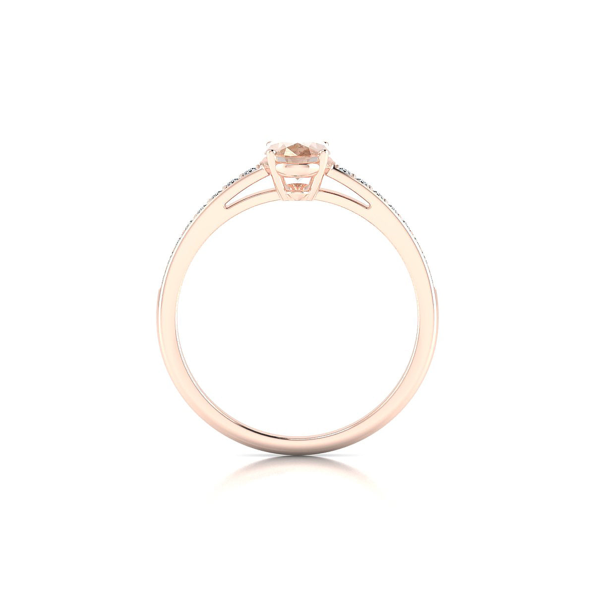Promise | 18k Rose Gold 7 x 5 mm Oval Morganite Ring
