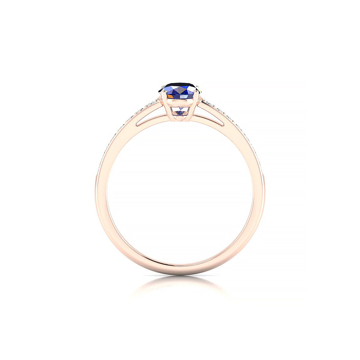 Promise | 18k Rose Gold 7 x 5 mm Oval Sapphire Ring