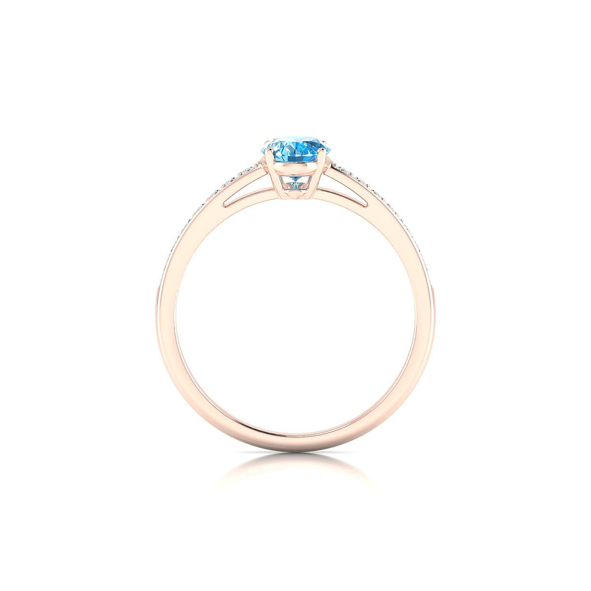 Promise | 18k Rose Gold 7 x 5 mm Oval Topaz Ring
