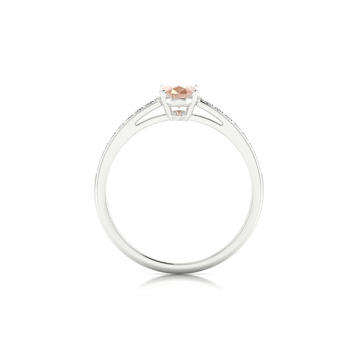 Promise | 18k White Gold 7 x 5 mm Oval Morganite Ring