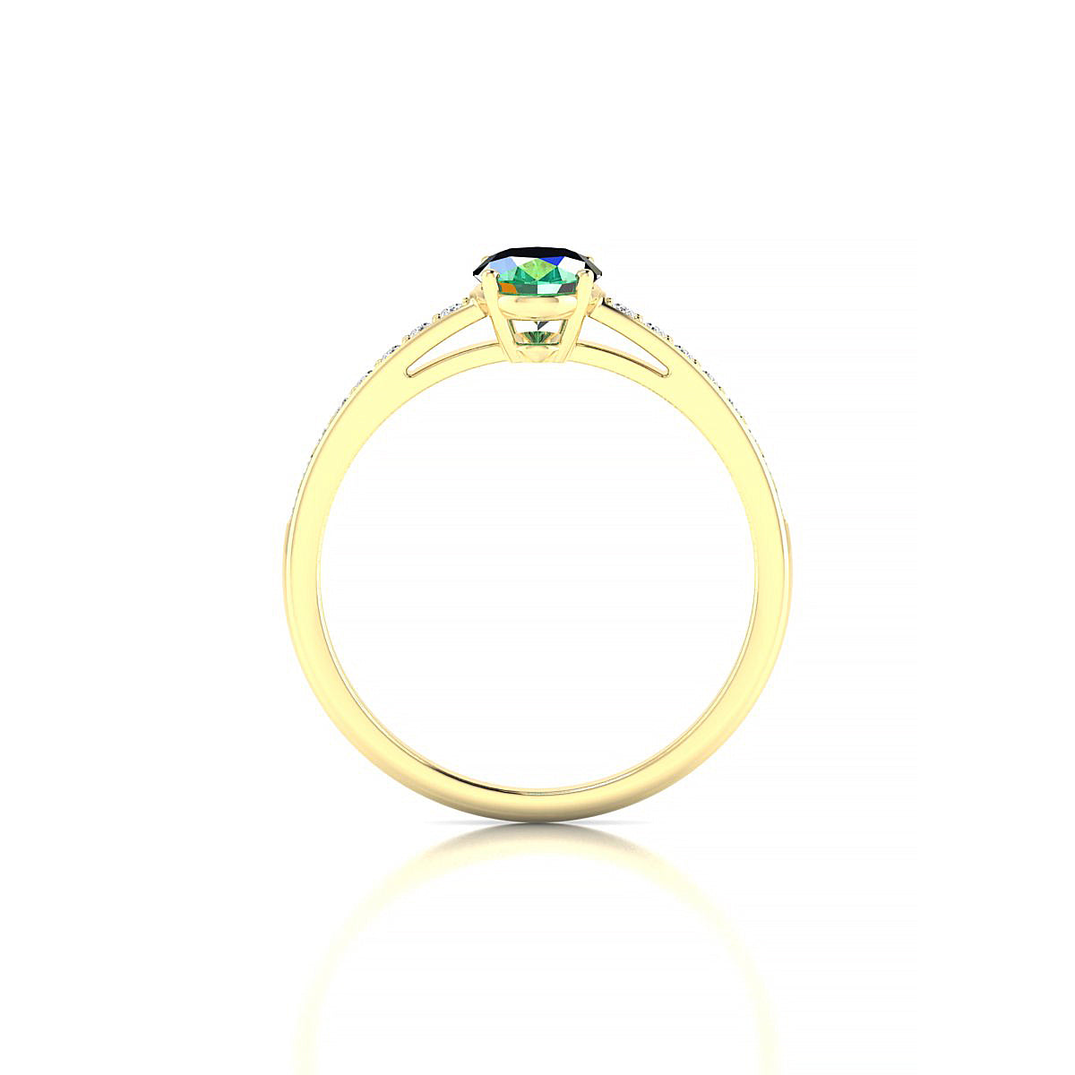 Promise | 18k Yellow Gold 7 x 5 mm Oval Emerald Ring