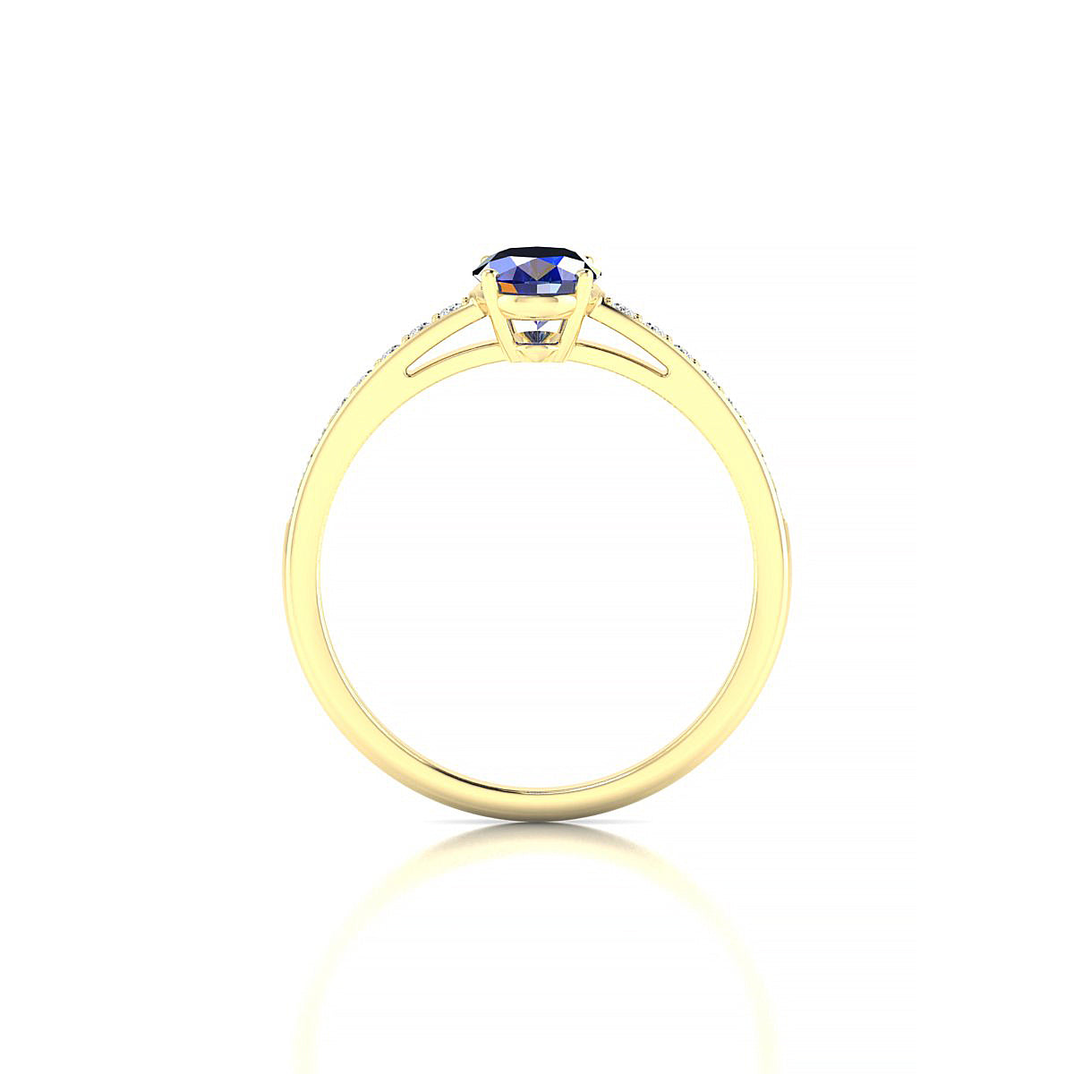 Promise | 18k Yellow Gold 7 x 5 mm Oval Sapphire Ring