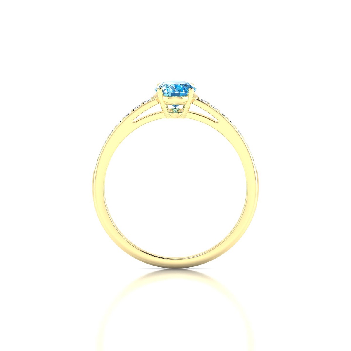 Promise | 18k Yellow Gold 7 x 5 mm Oval Topaz Ring