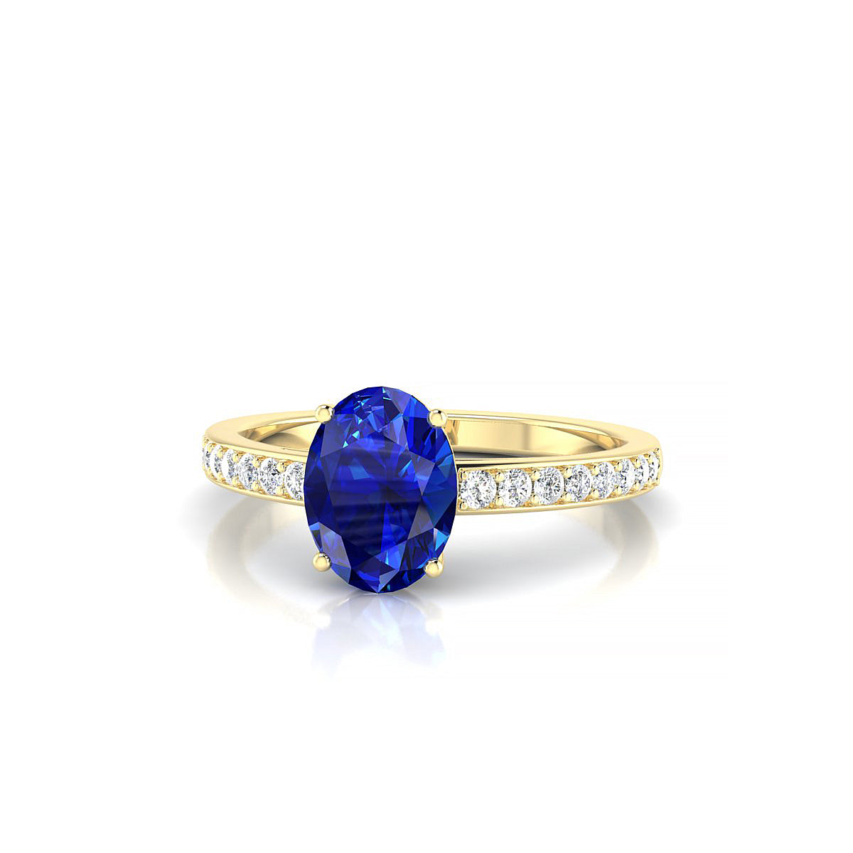 Promise | 18k Yellow Gold 8 x 6 mm Oval Sapphire Ring