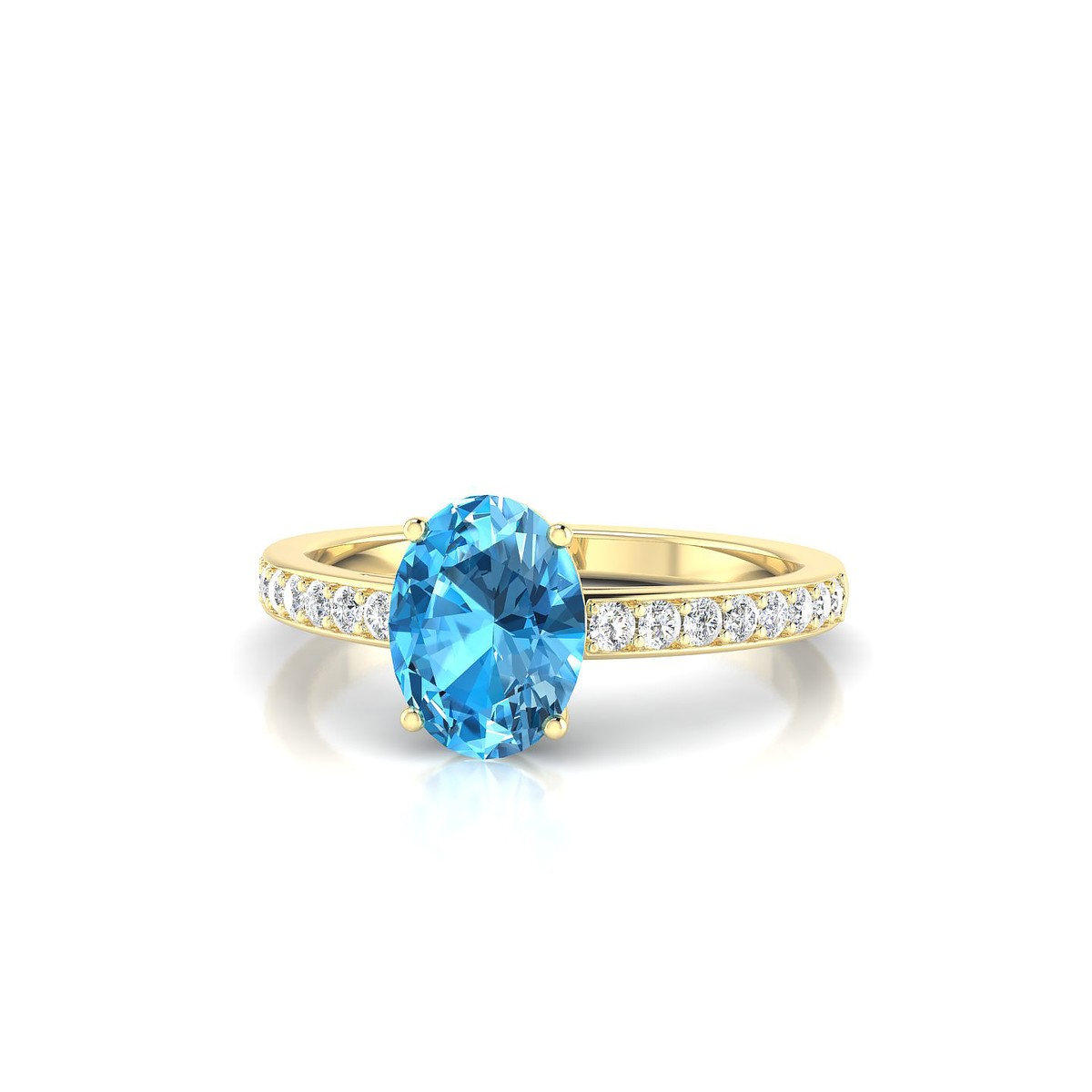 Promise | 18k Yellow Gold 8 x 6 mm Oval Topaz Ring